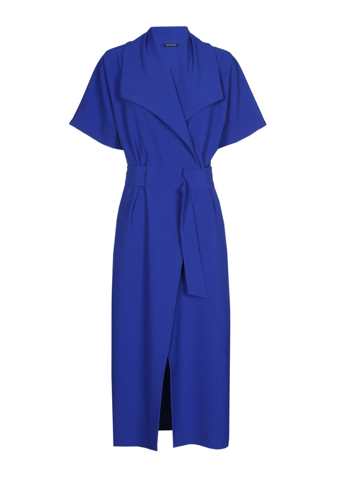 CAROLINE BISS BLUE JERSEY DRESS 4185 26 226