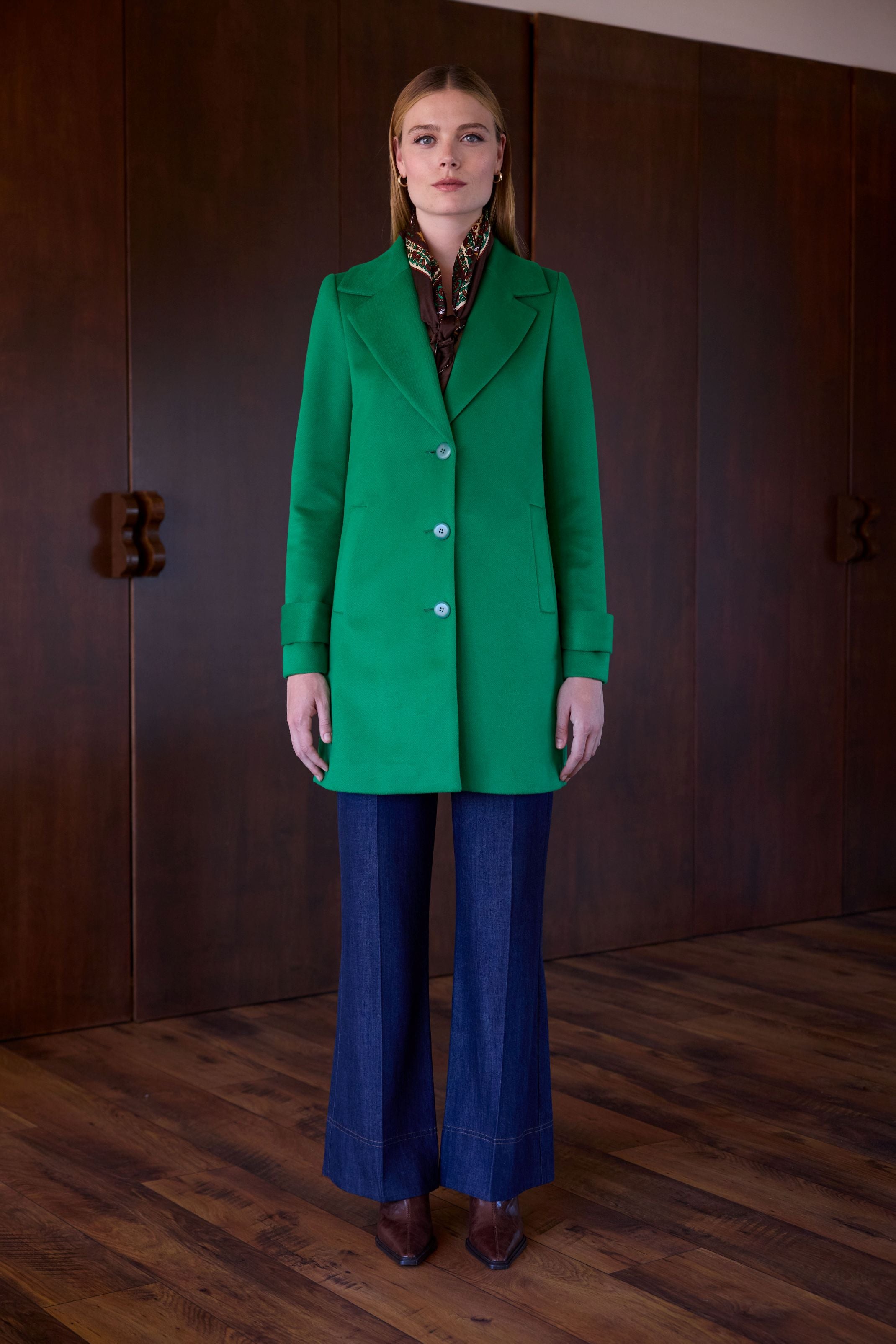 ARGGIDO GREEN 3/4 SLEEVE COAT 49046 225