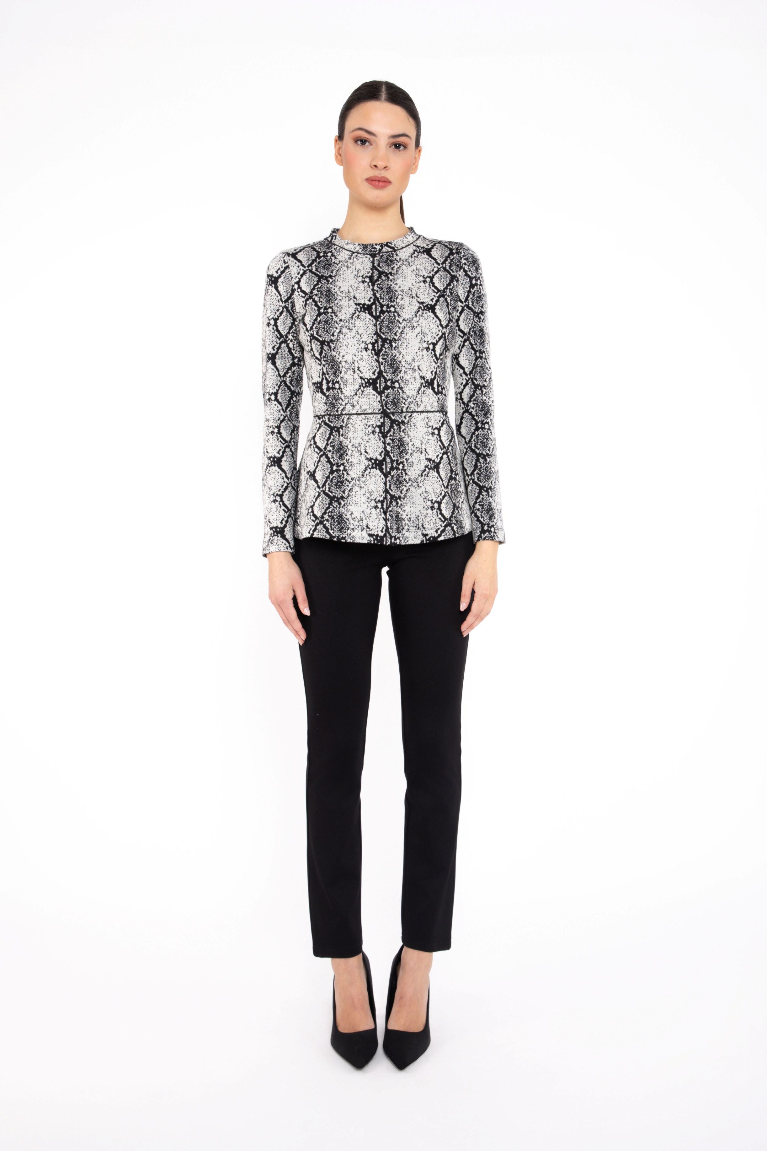 ARGGIDO BLACK SNAKE PRINT TOP 49080 225