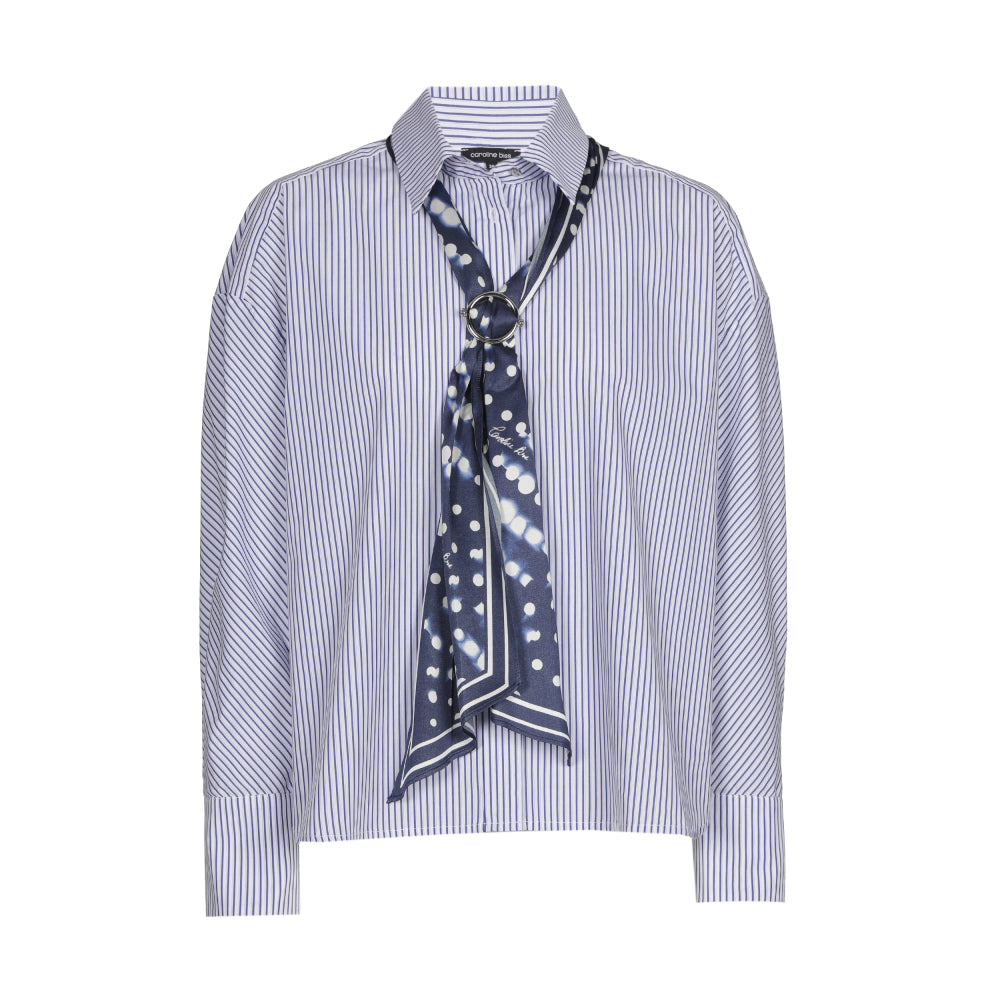 CAROLINE BISS BLUE STRIPE SHIRT 4623 29 226