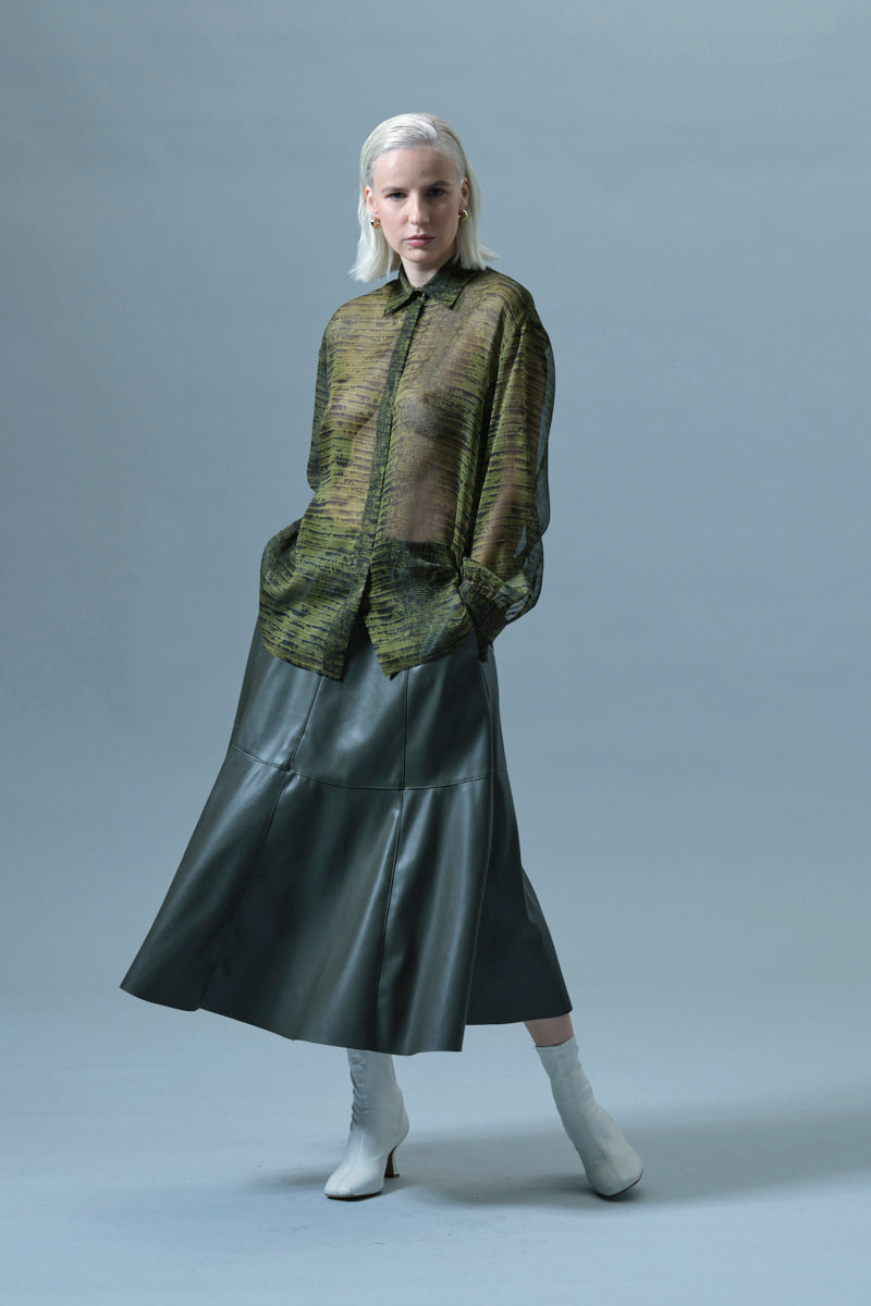 ICONA KHAKI WAISTED SKIRT RI5LE005 225