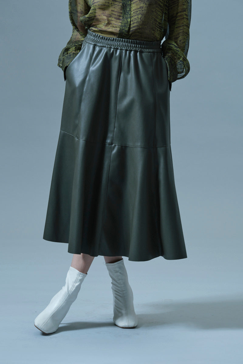 ICONA KHAKI WAISTED SKIRT RI5LE005 225