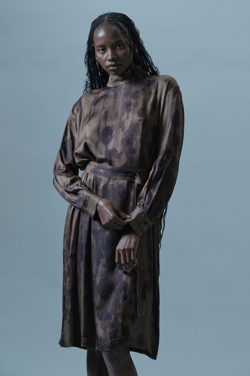 ICONA KHAKI BOW DRESS RI5MR029 225