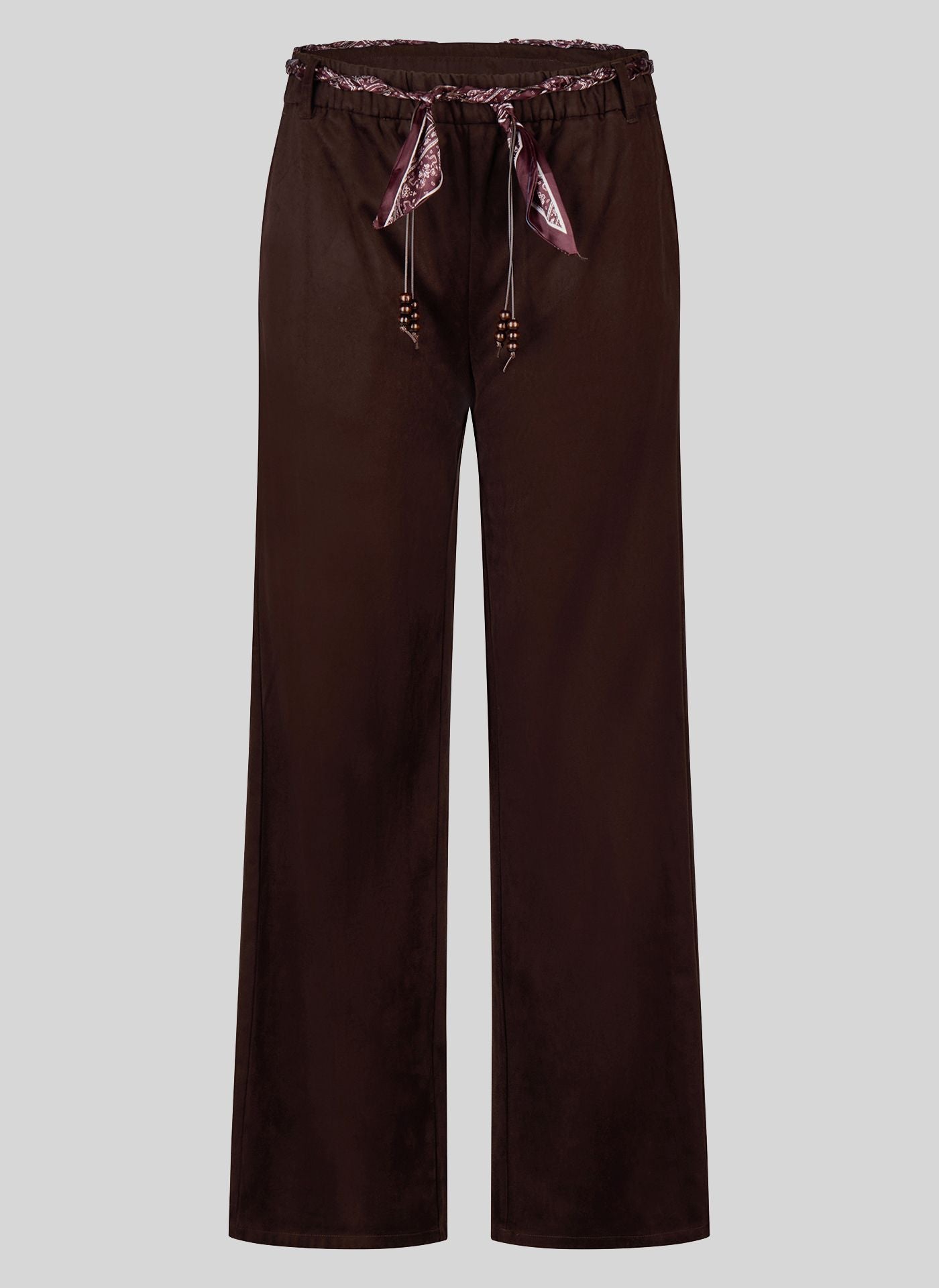 RABE BROWN SUED WIDE LEG TROUSERS 57-111150 226