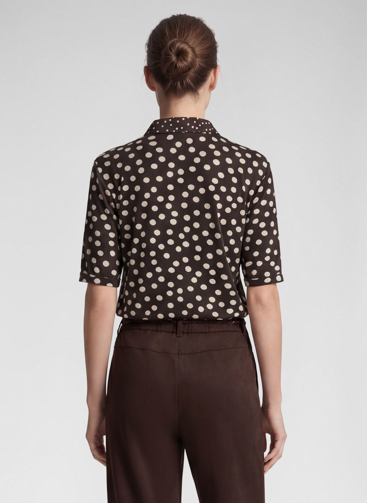 RABE BROWN BOW BLOUSE 57-111357 226