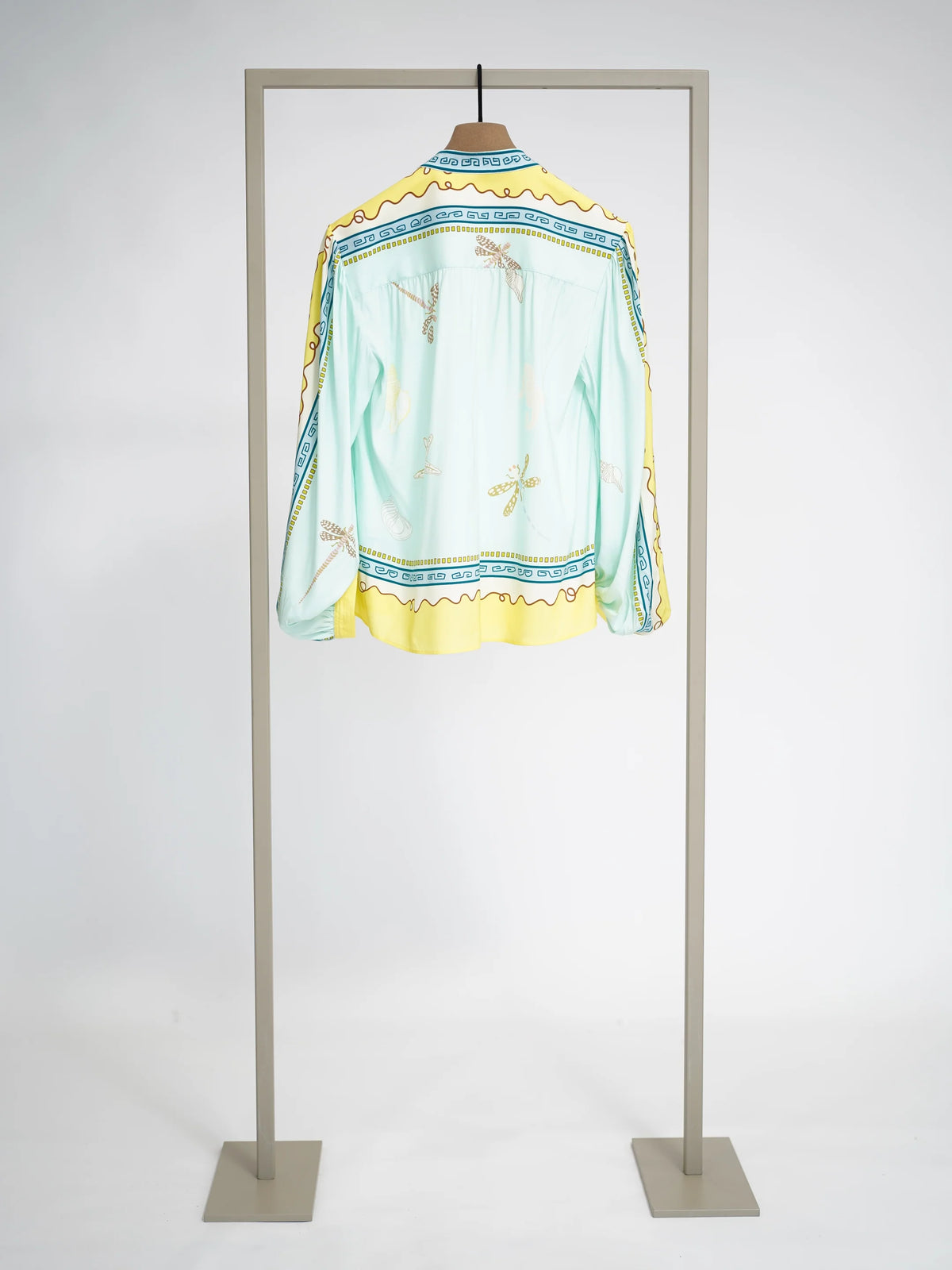 HERZENS ANGELEGENHEIT BLUE TIE NECK BLOUSE 6095 262045 226