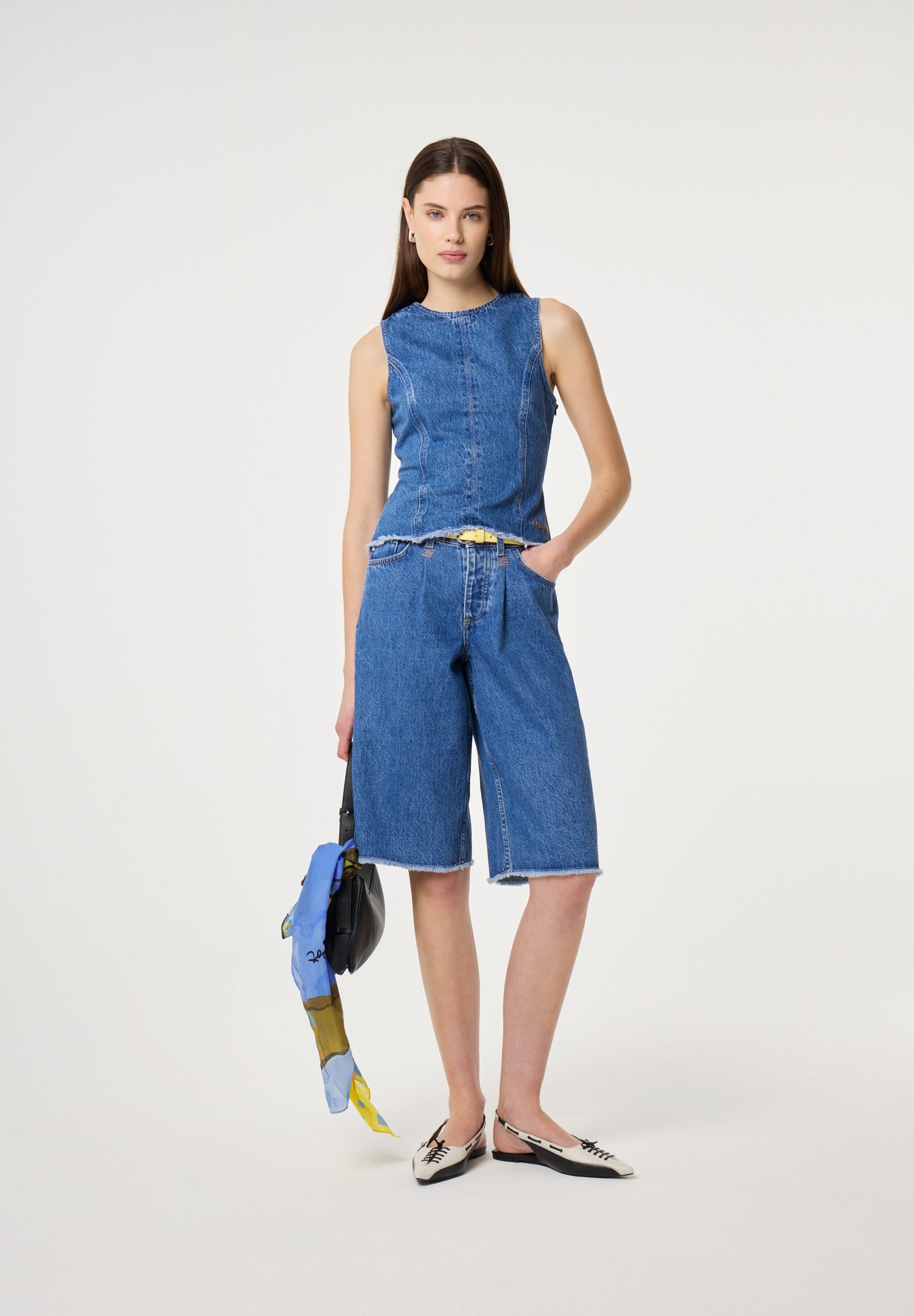 FABIENNE CHAPOT LUCY WIDE JORTS BLUE CLTSHO03SS263023 126