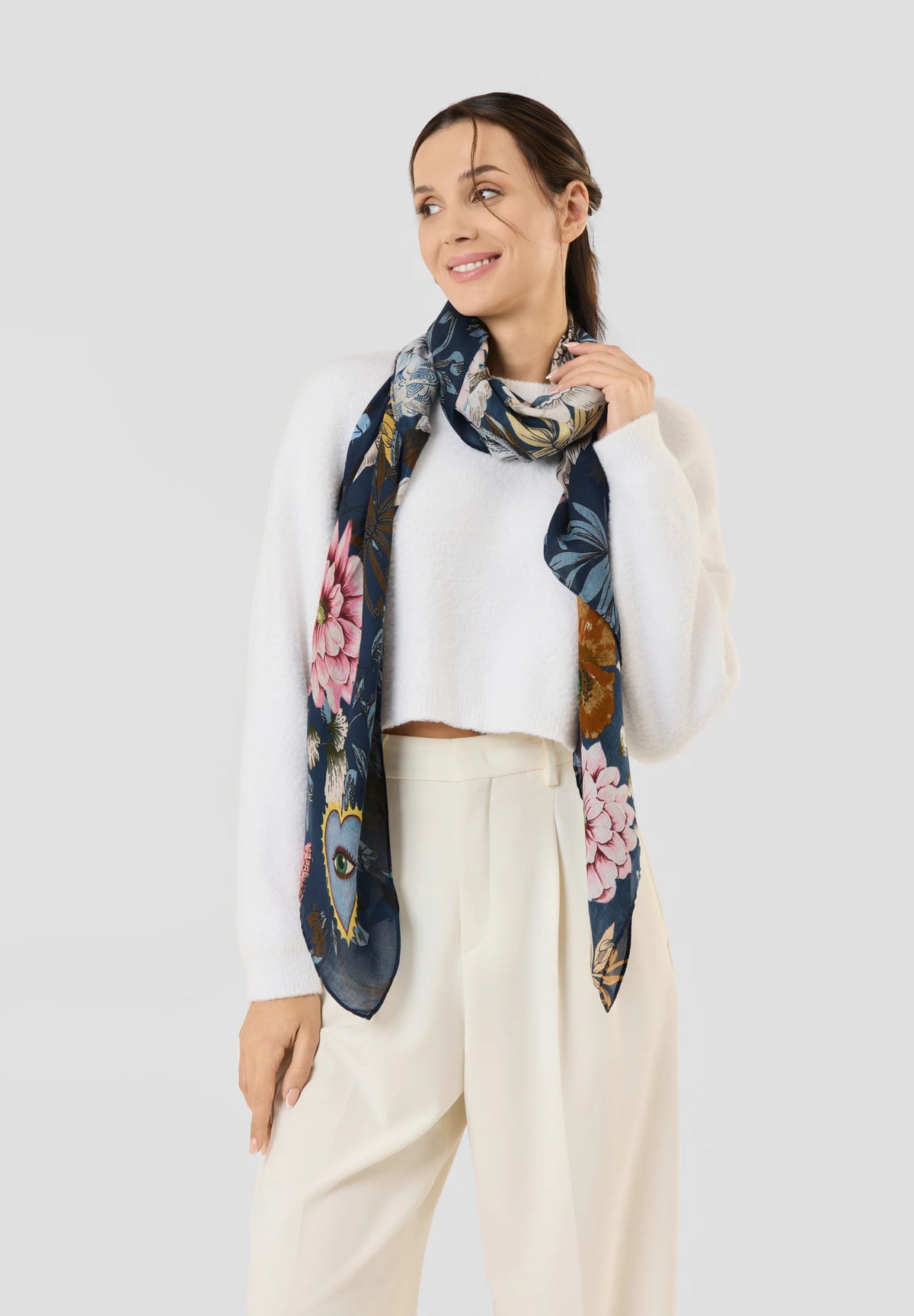 CODELLO BLUE PRINT SCARF 62S0012 226