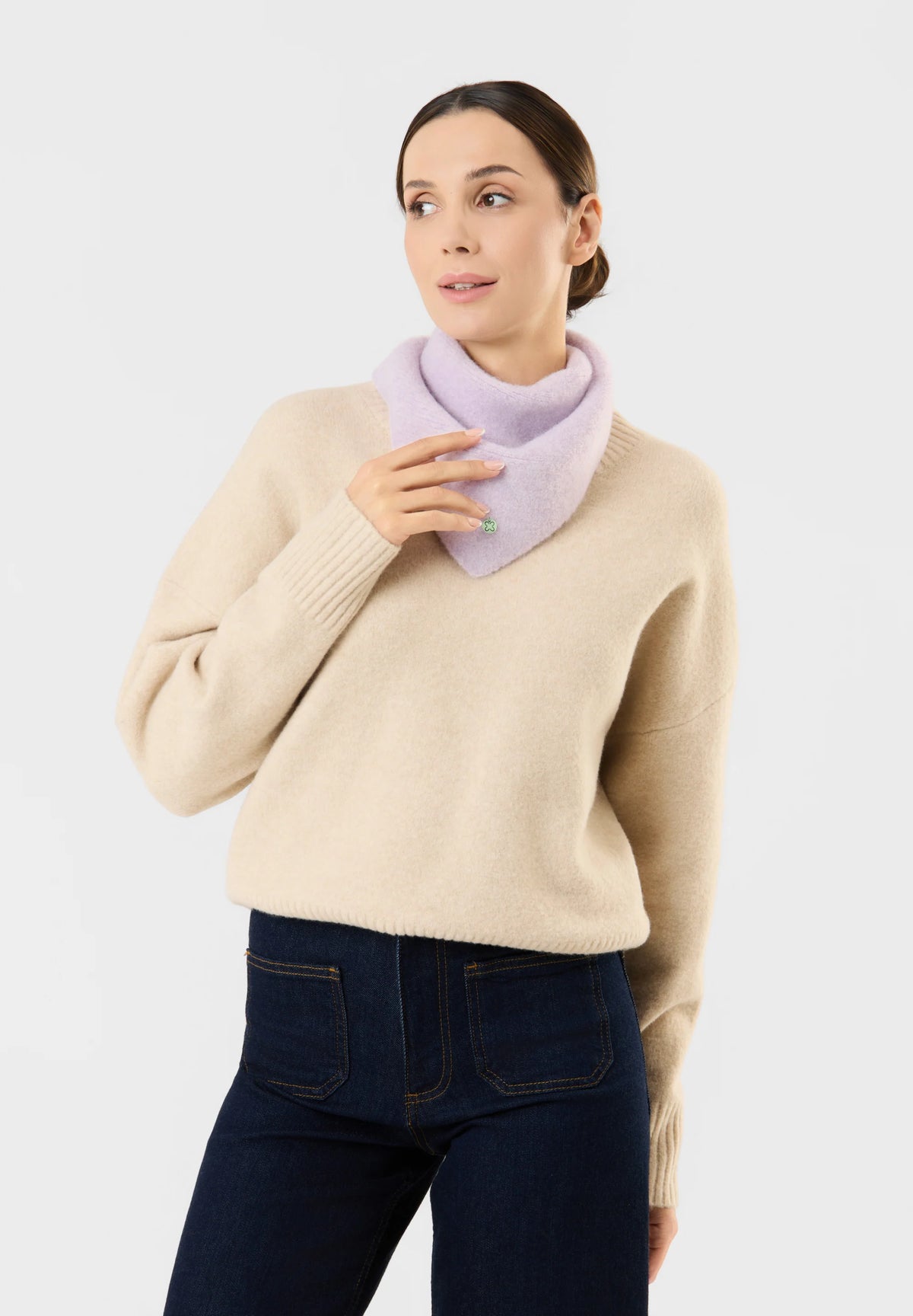 CODELLO PURPLE SOLID TRIANGLE SCARF 62T0060 226