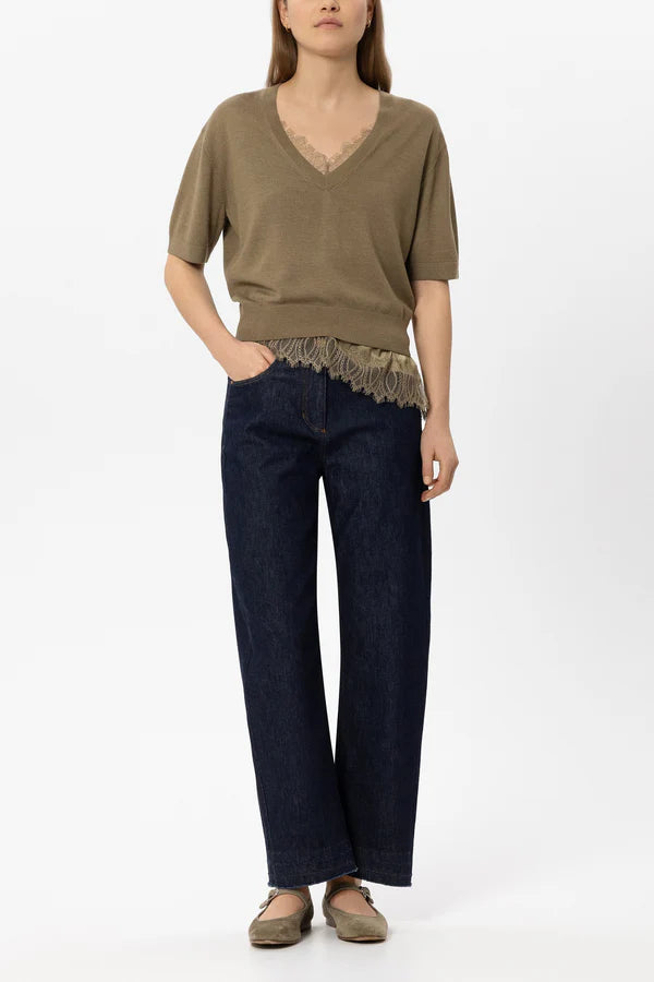 LUISA CERANO BLUE STRAIGHT LEG JEANS 648909 226