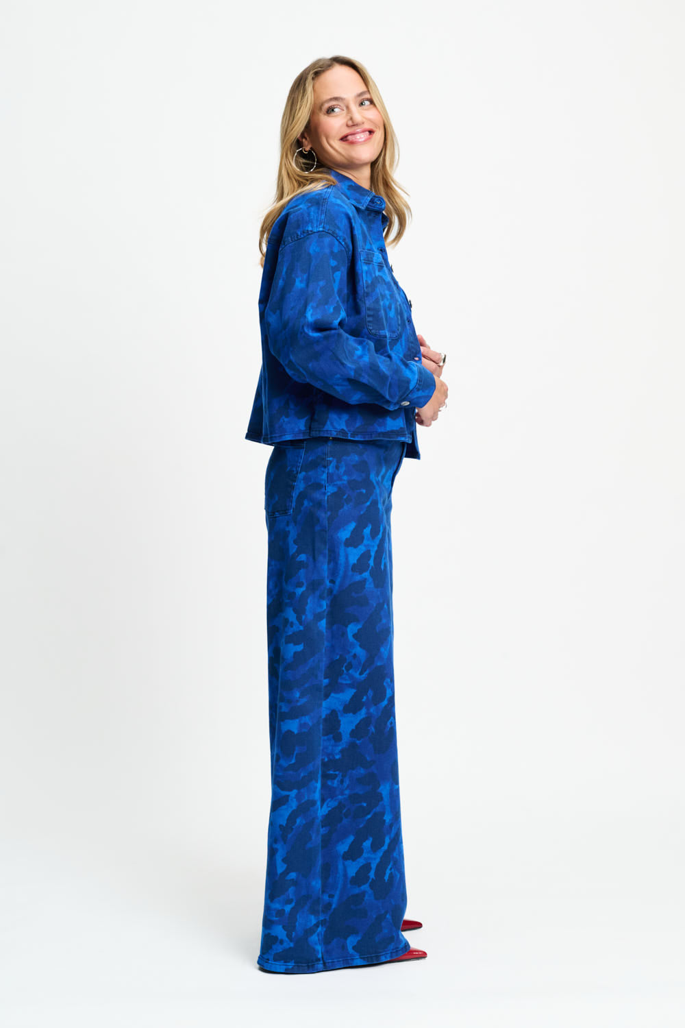 POM BLUE PRINT SHIRT 9793 226