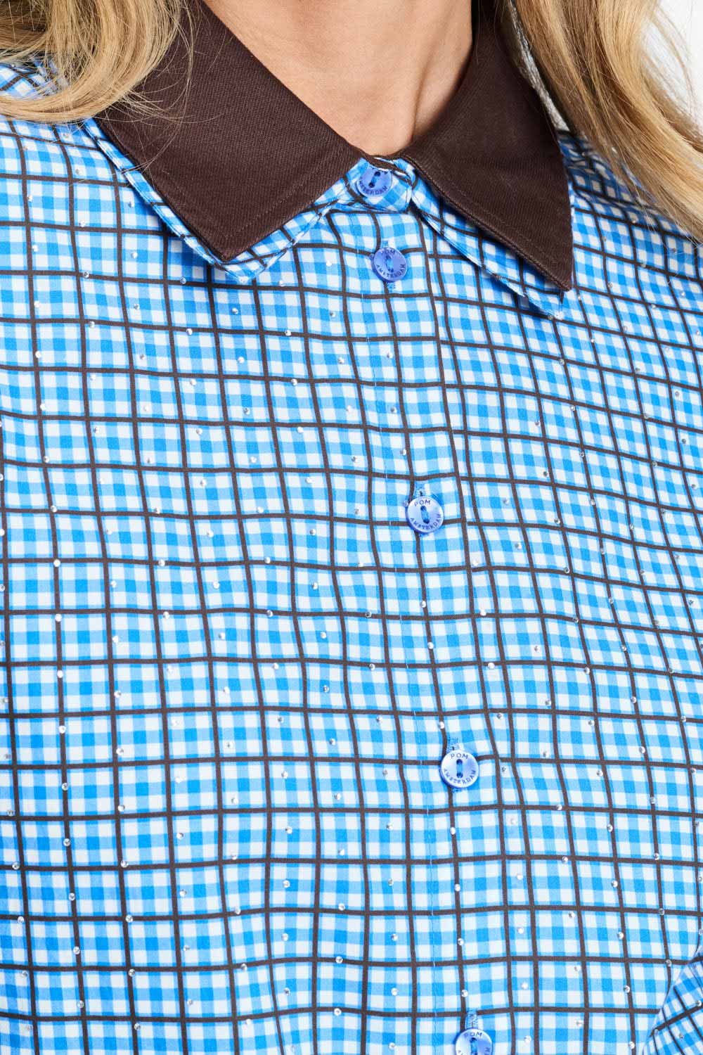 POM BLUE SPARKLE BLOUSE 9709 226