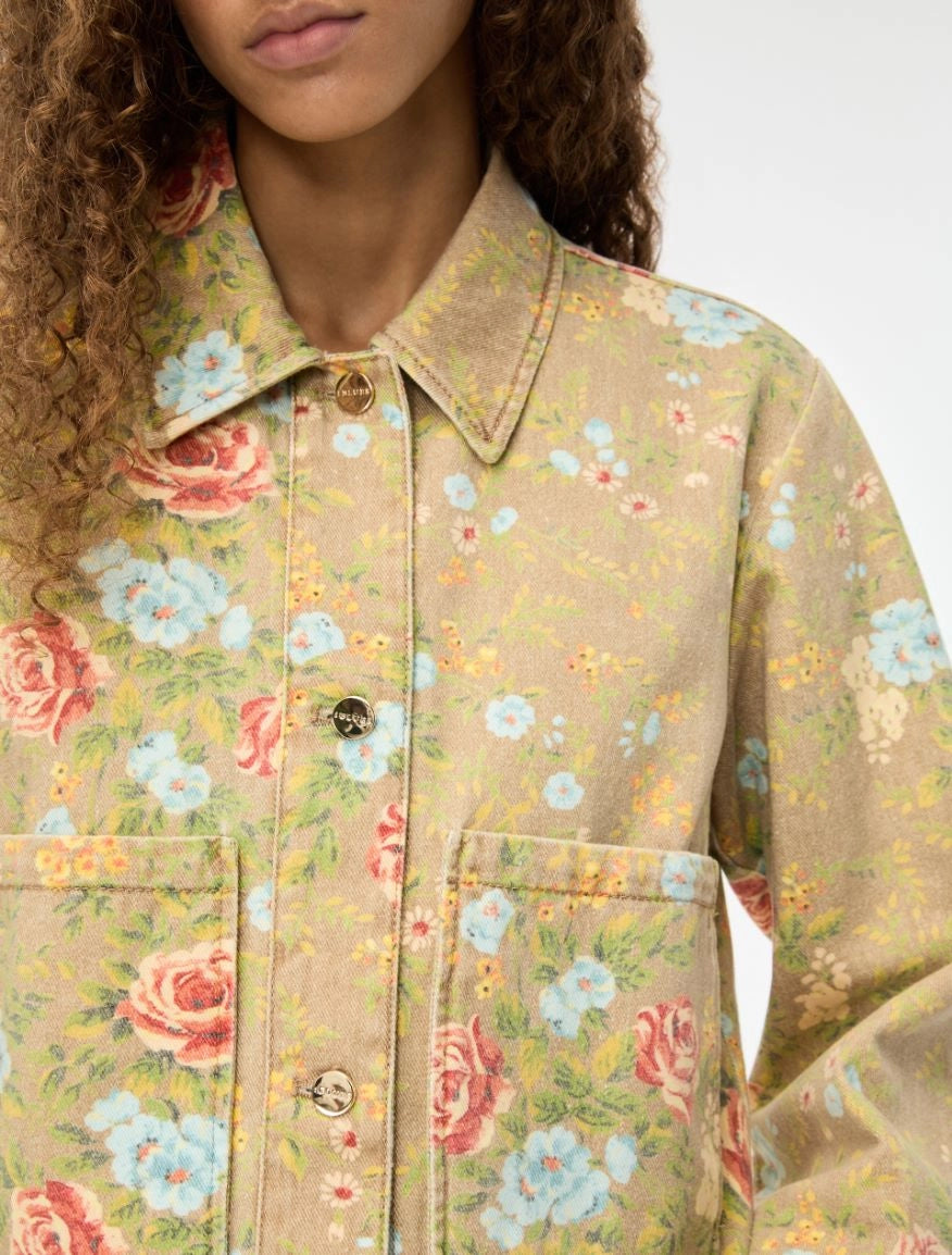 IBLUES KHAKI ROSE PRINT JACKET IBLCACTUS 126