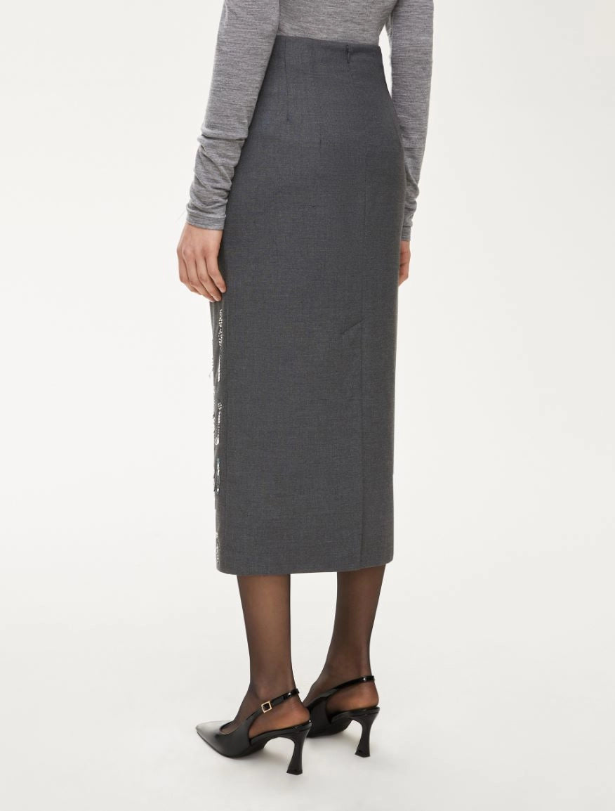 iBLUES FIUGGI GREY SKIRT 225