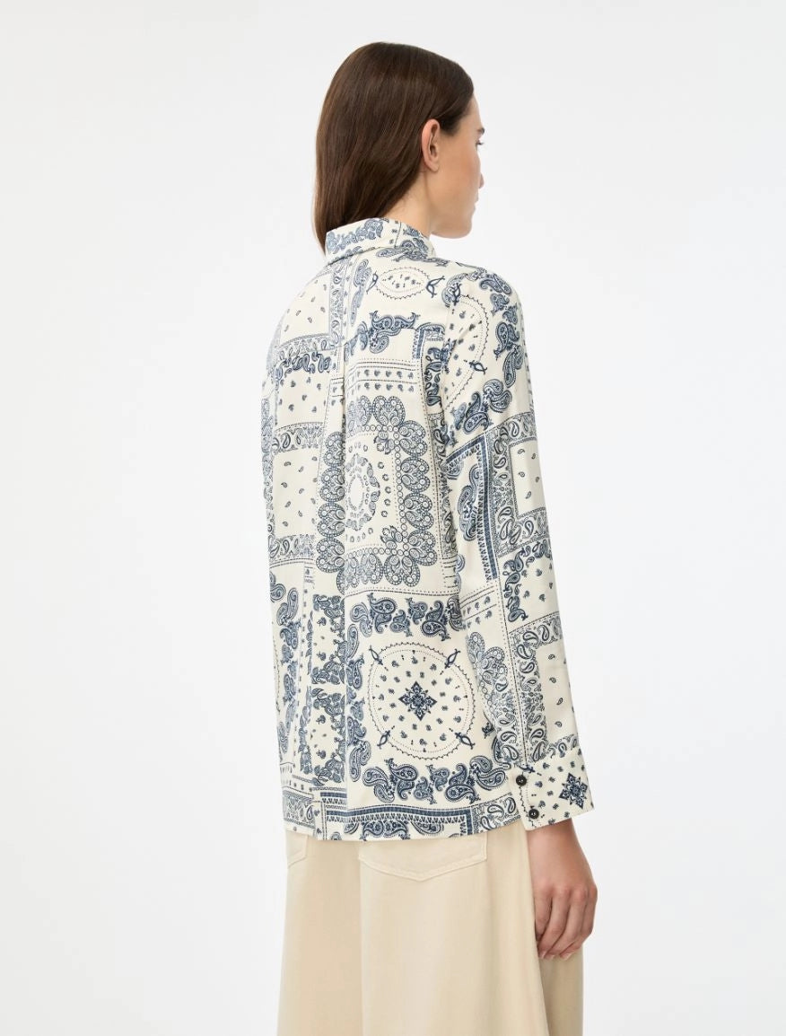 IBLUES CREAM PAISLEY PRINT SHIRT IBLEDITTO 126