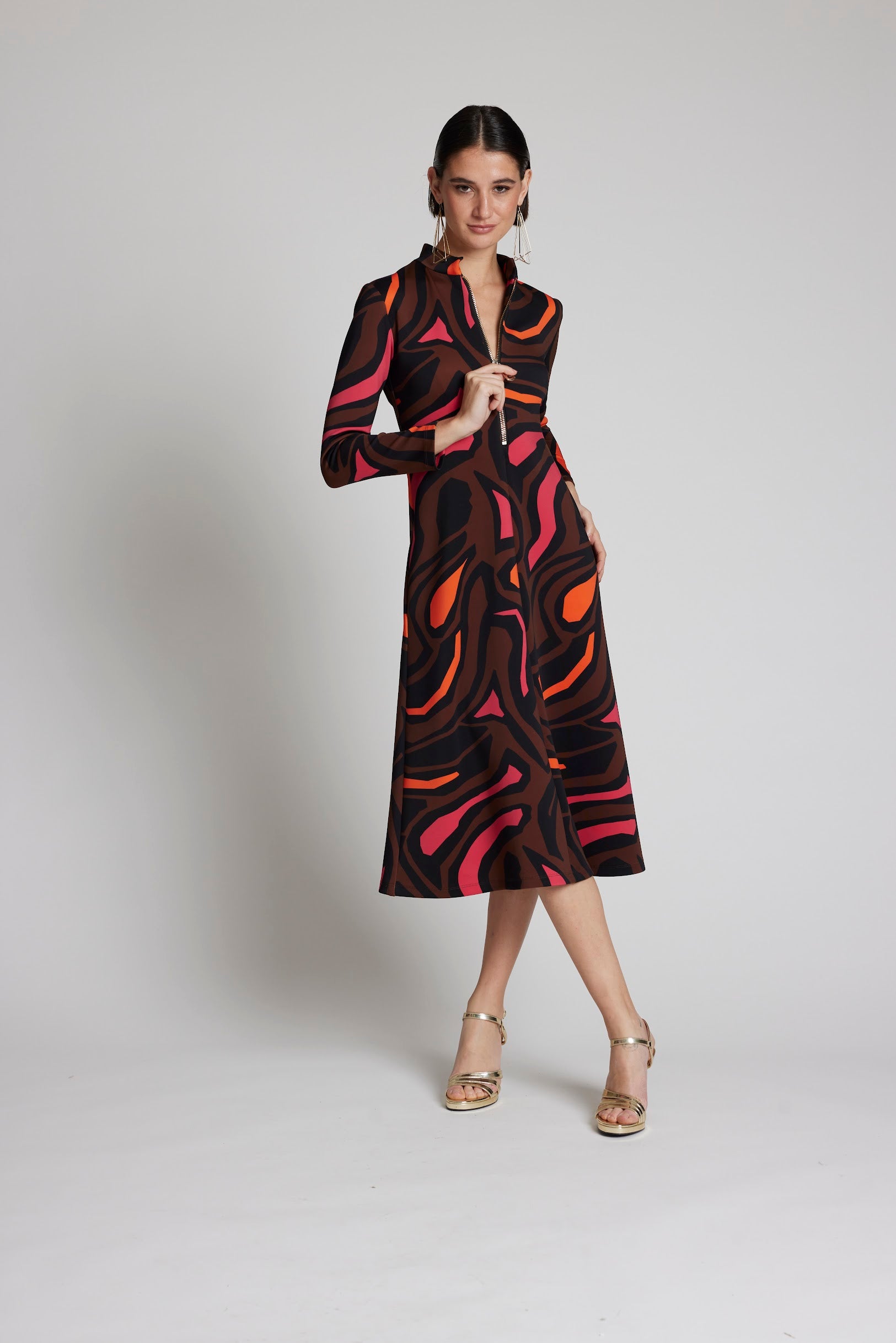 MOSKADA ZIP JERSEY DRESS 7211 225