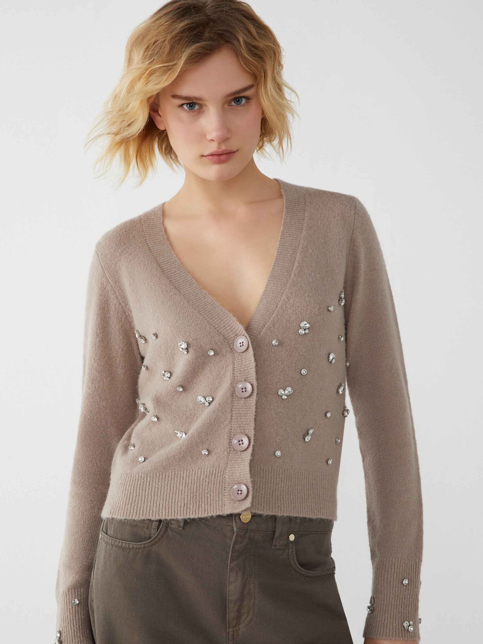 IBLUES VENTOSO BEIGE CARDIGAN 224