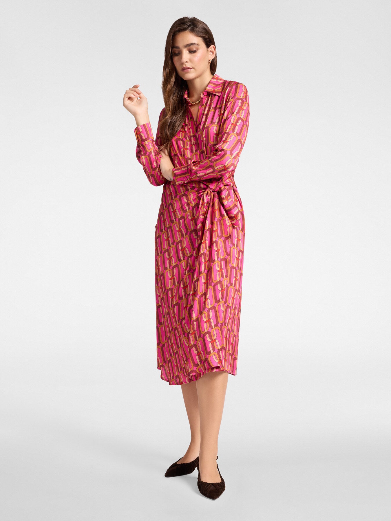 ELENA MIRO PINK CHAIN DRESS 7434P3134 225
