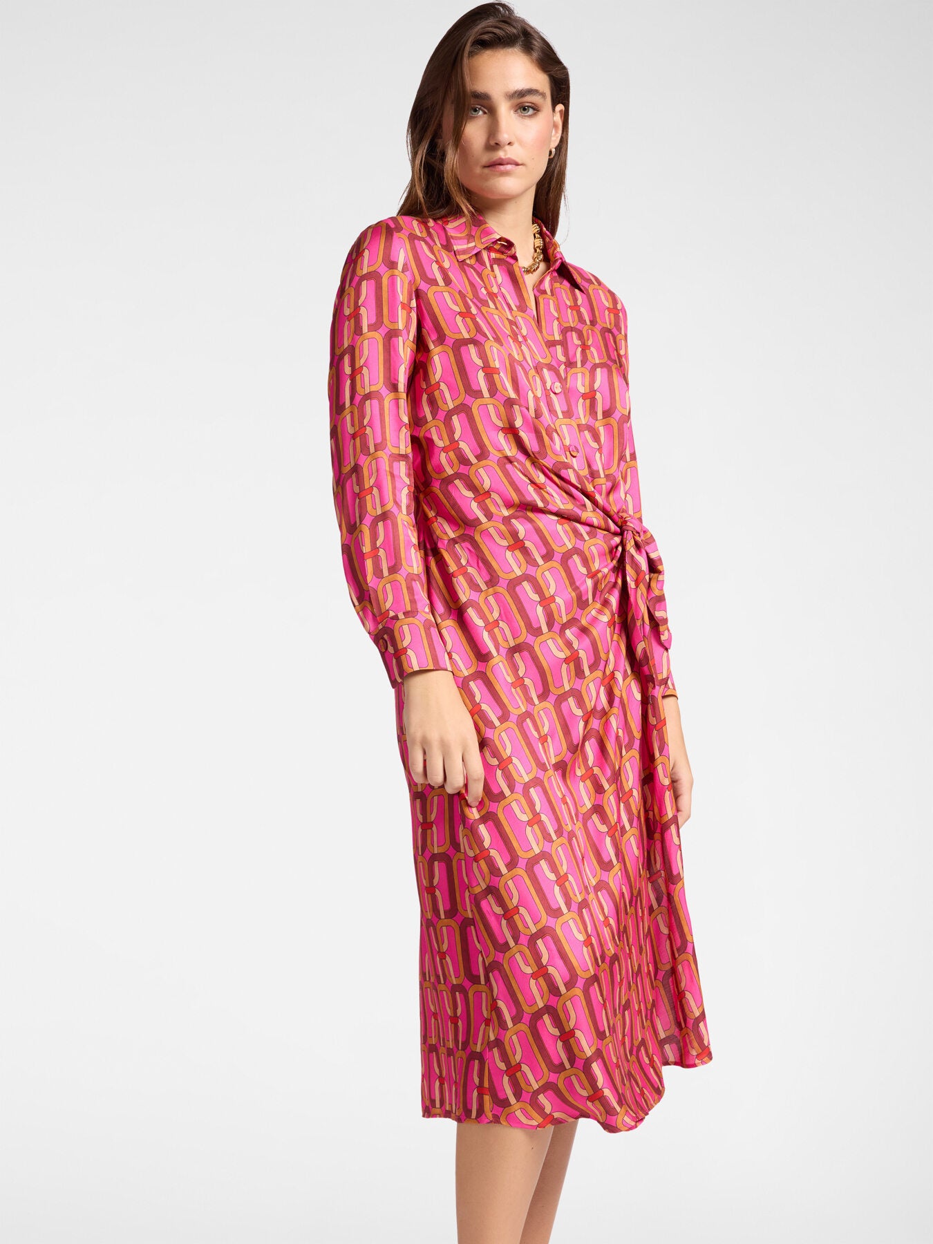 ELENA MIRO PINK CHAIN DRESS 7434P3134 225