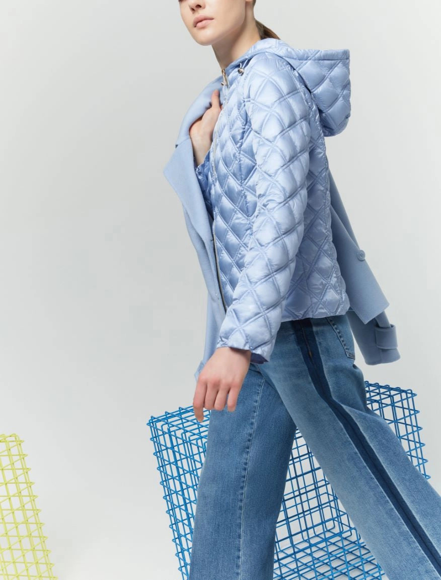 iBLUES ISTMO LIGHT BLUE QUILTED JACKET 125