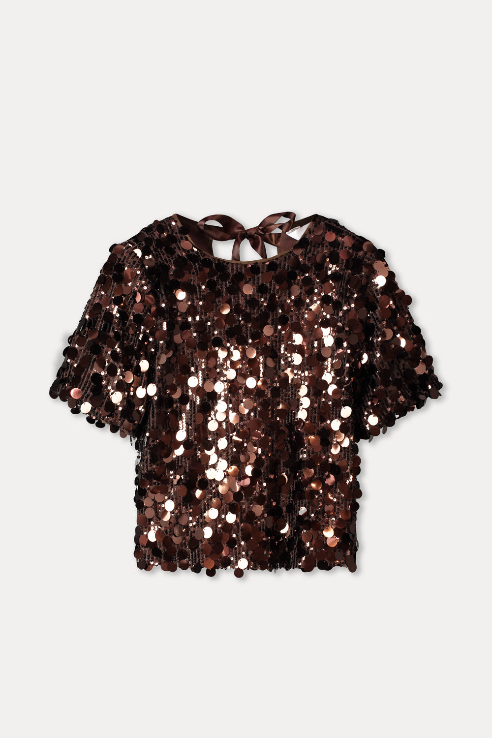 POM BROWN SEQUIN TOP 9781 226