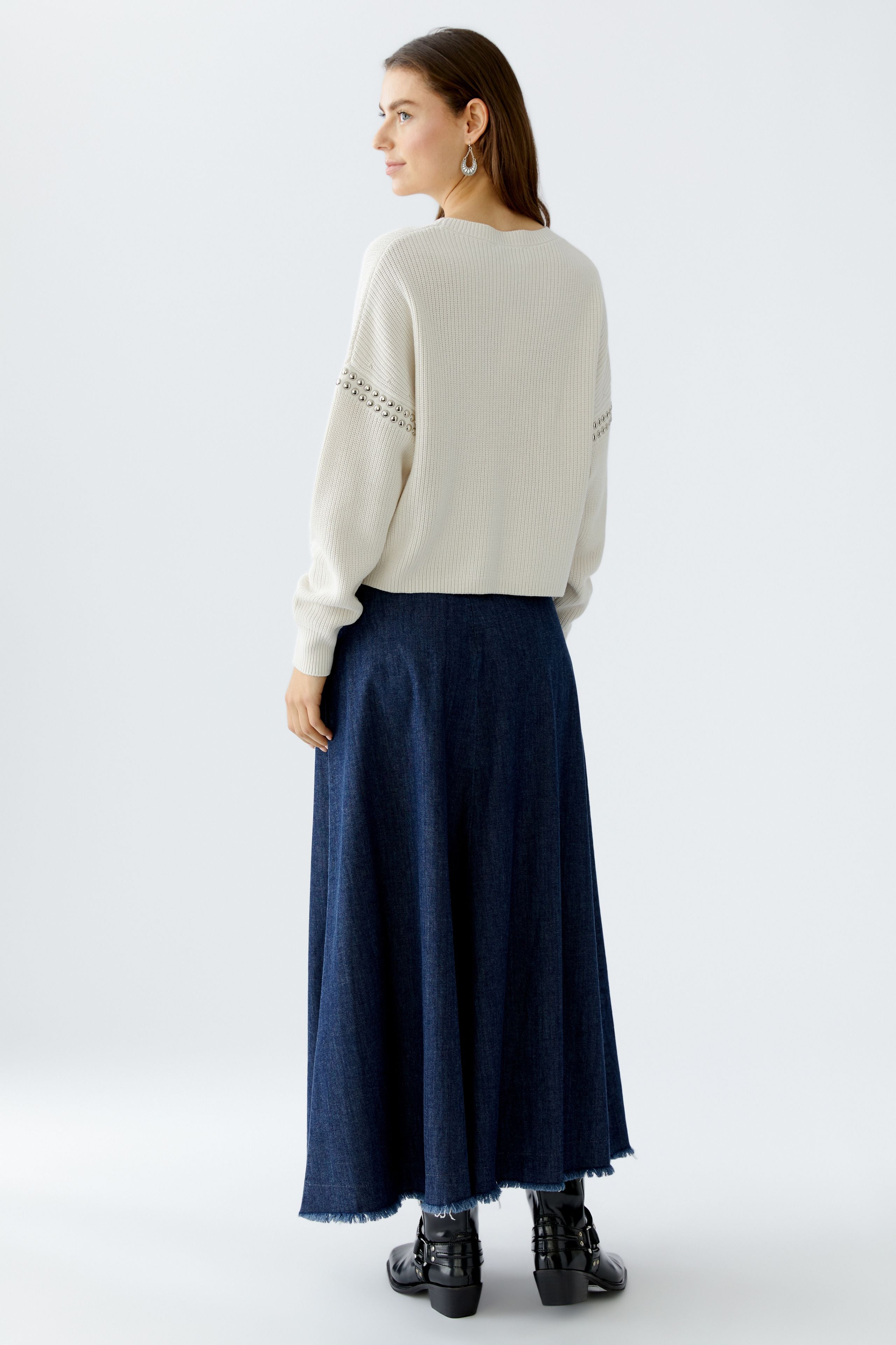 OUI CREAM STUDDED JUMPER 86061 225