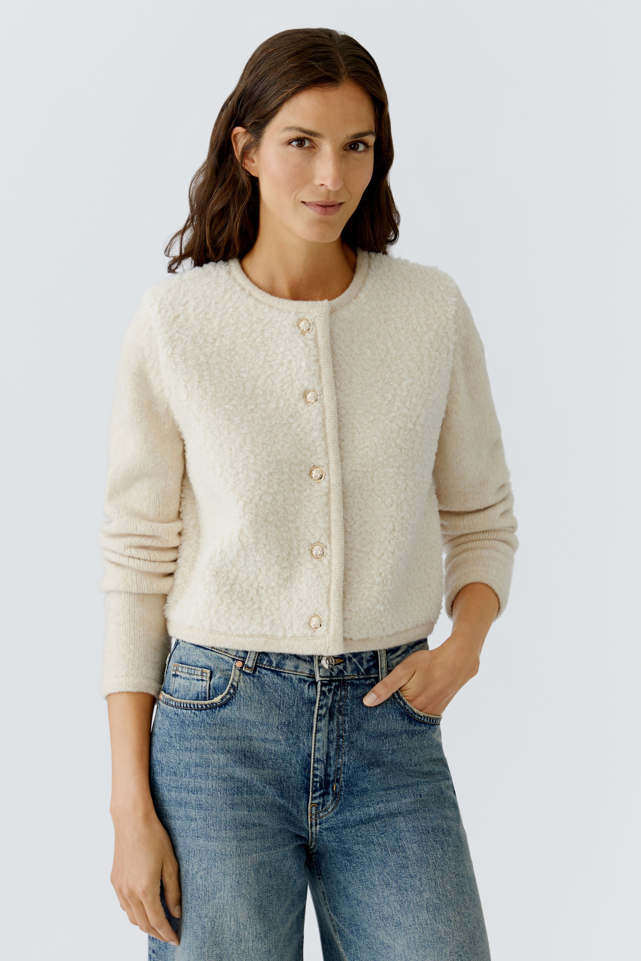 OUI WHITE CARDIGAN 86062 225