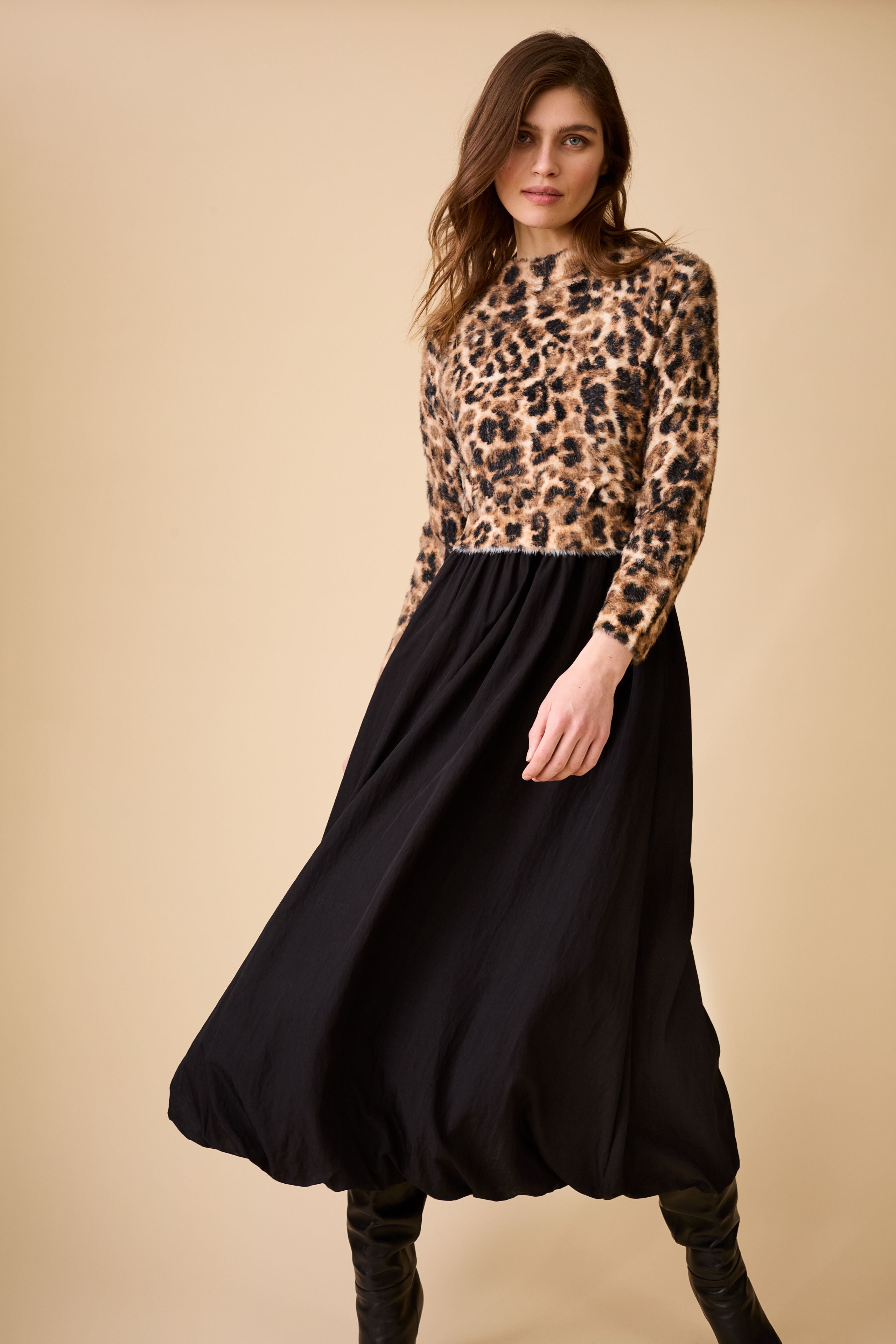 OUI LEOPARD PRINT JUMPER 86112 225