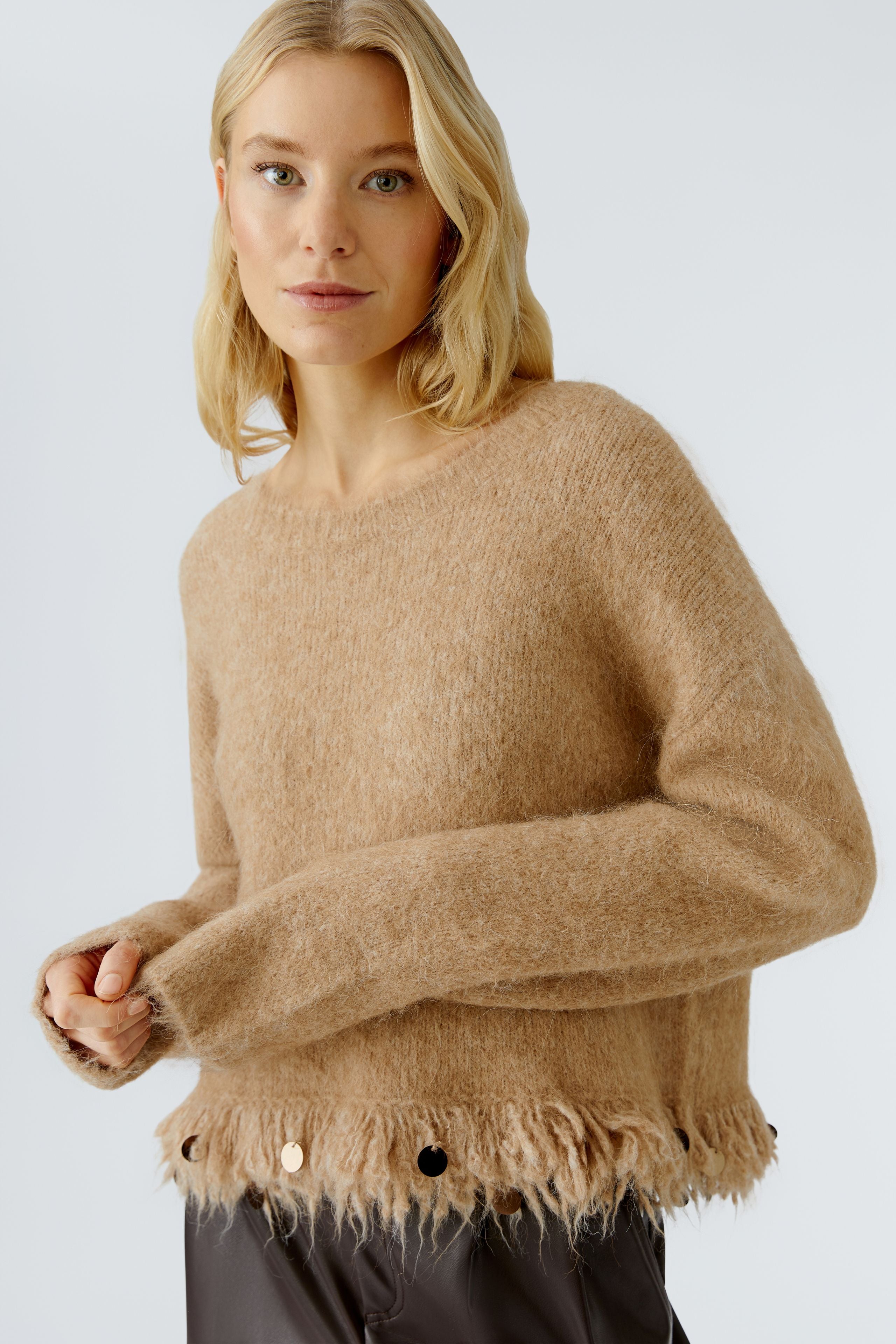OUI BEIGE SPARKLE JUMPER 86118 225