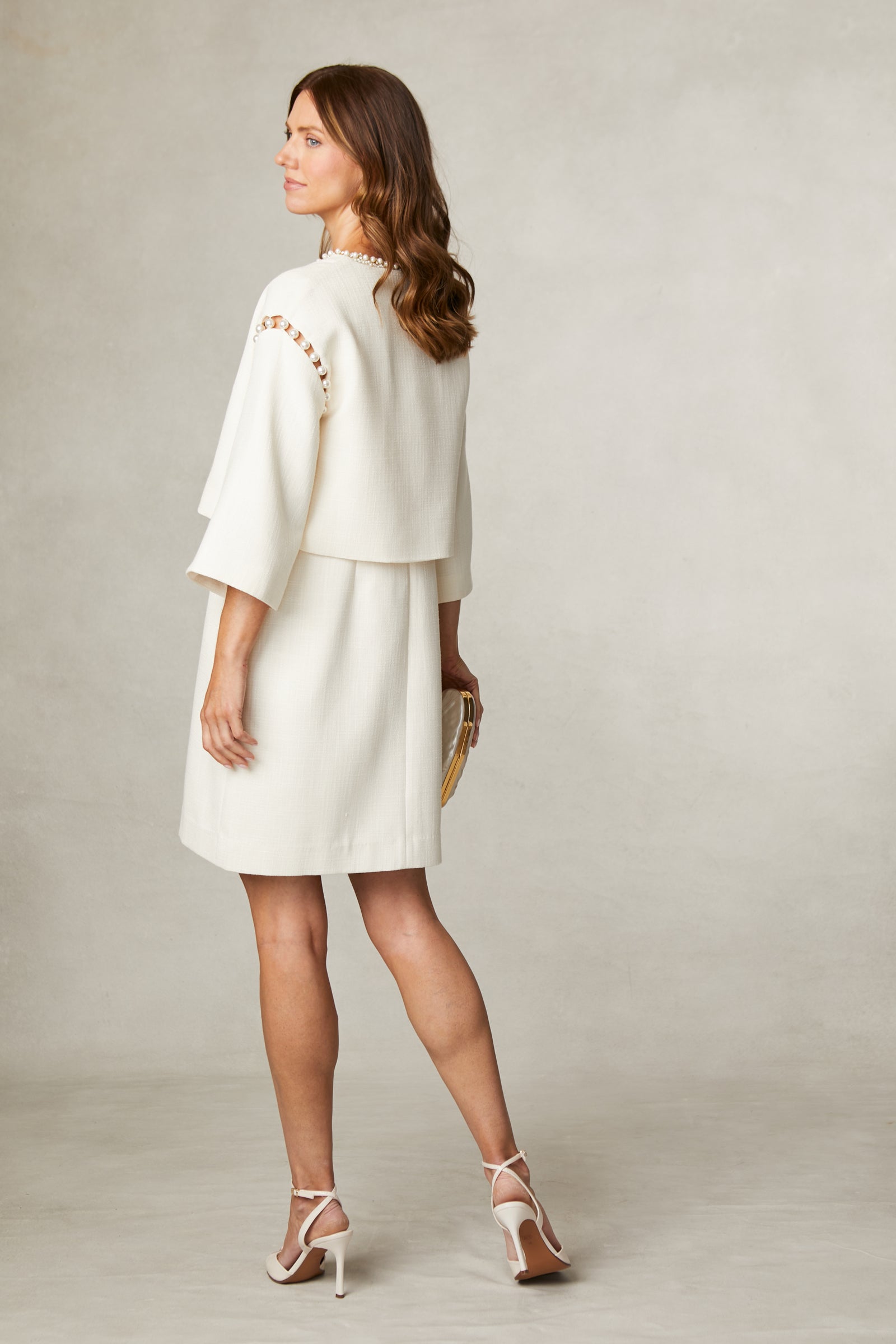 FEE G CREAM BEADED DRESS 871B131 LUCY 126