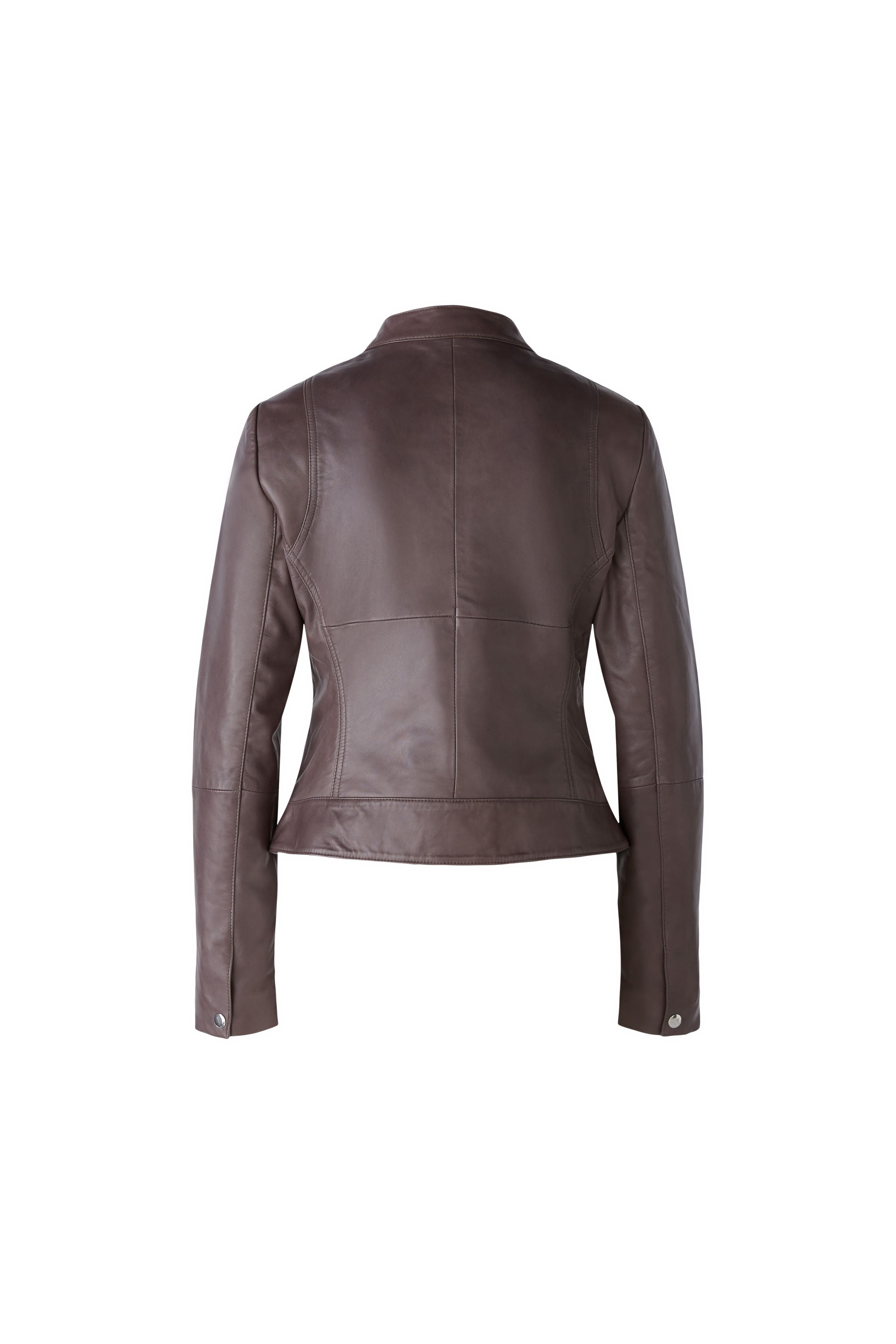 OUI TAUPE LEATHER JACKET 88856 224