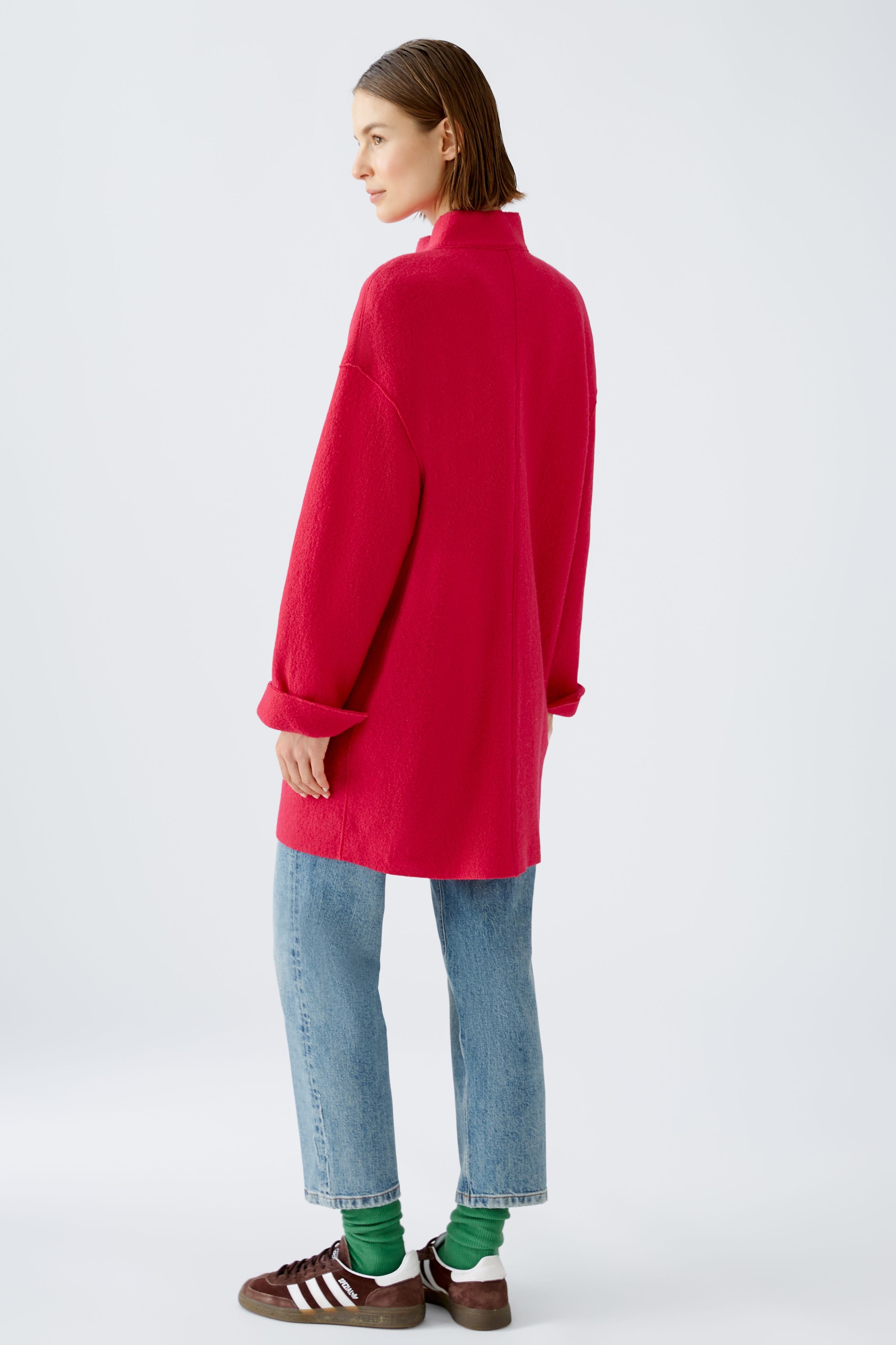 OUI PINK OVERSIZED KNIT COAT 88947 224