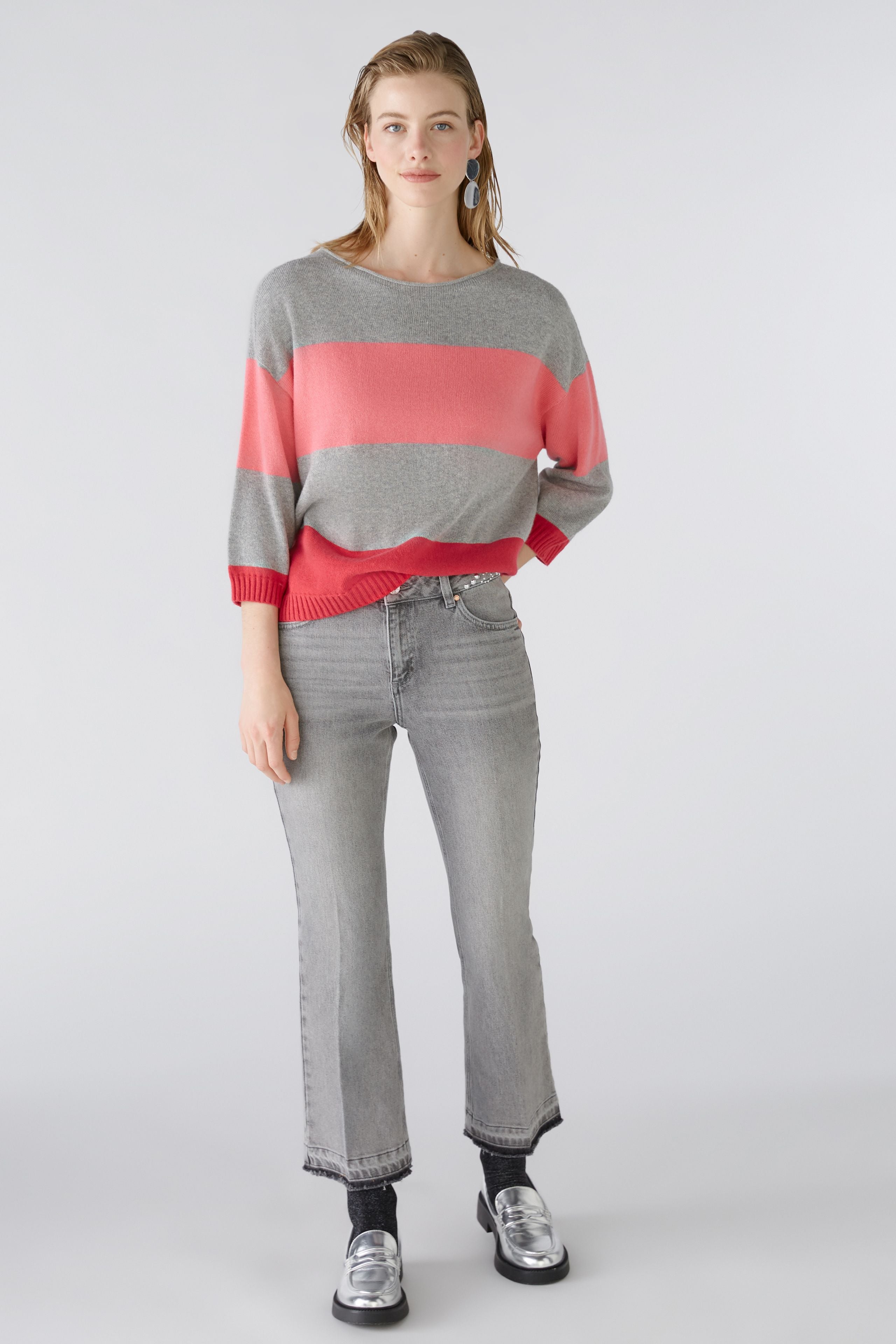 OUI PINK STRIPE JUMPER 89248 224