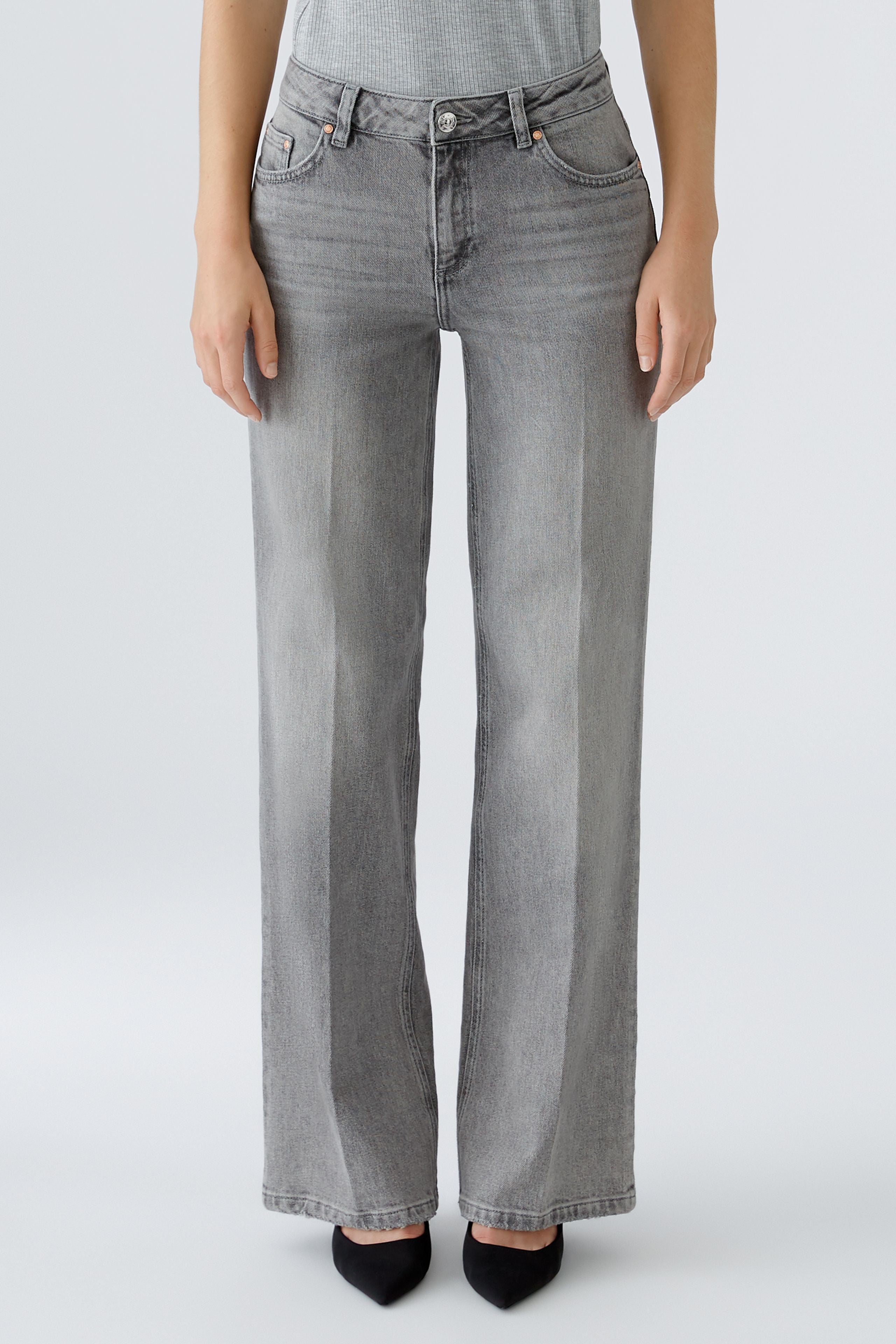 OUI GREY FLARED JEANS 89311 224