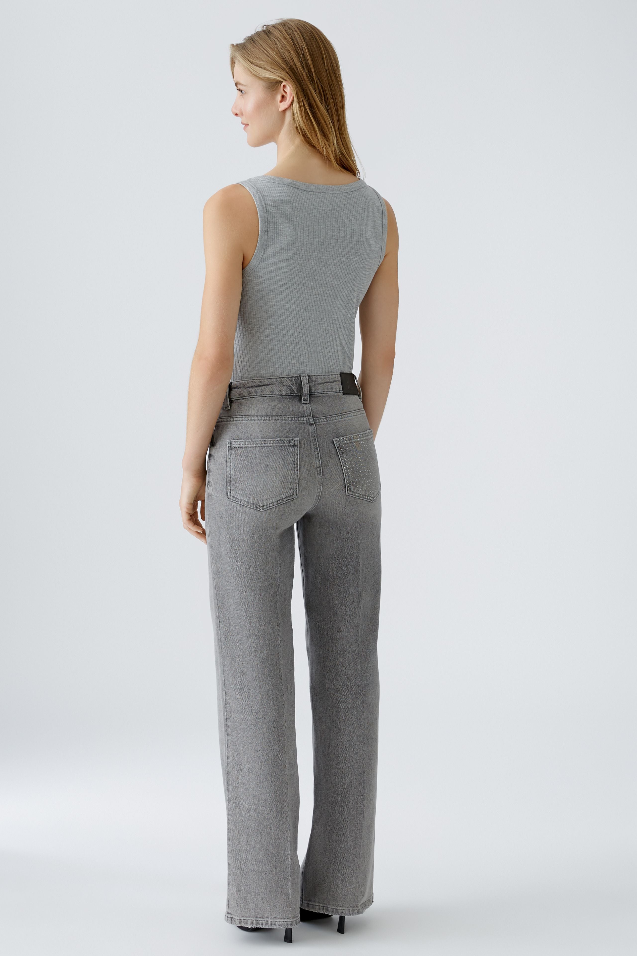 OUI GREY FLARED JEANS 89311 224