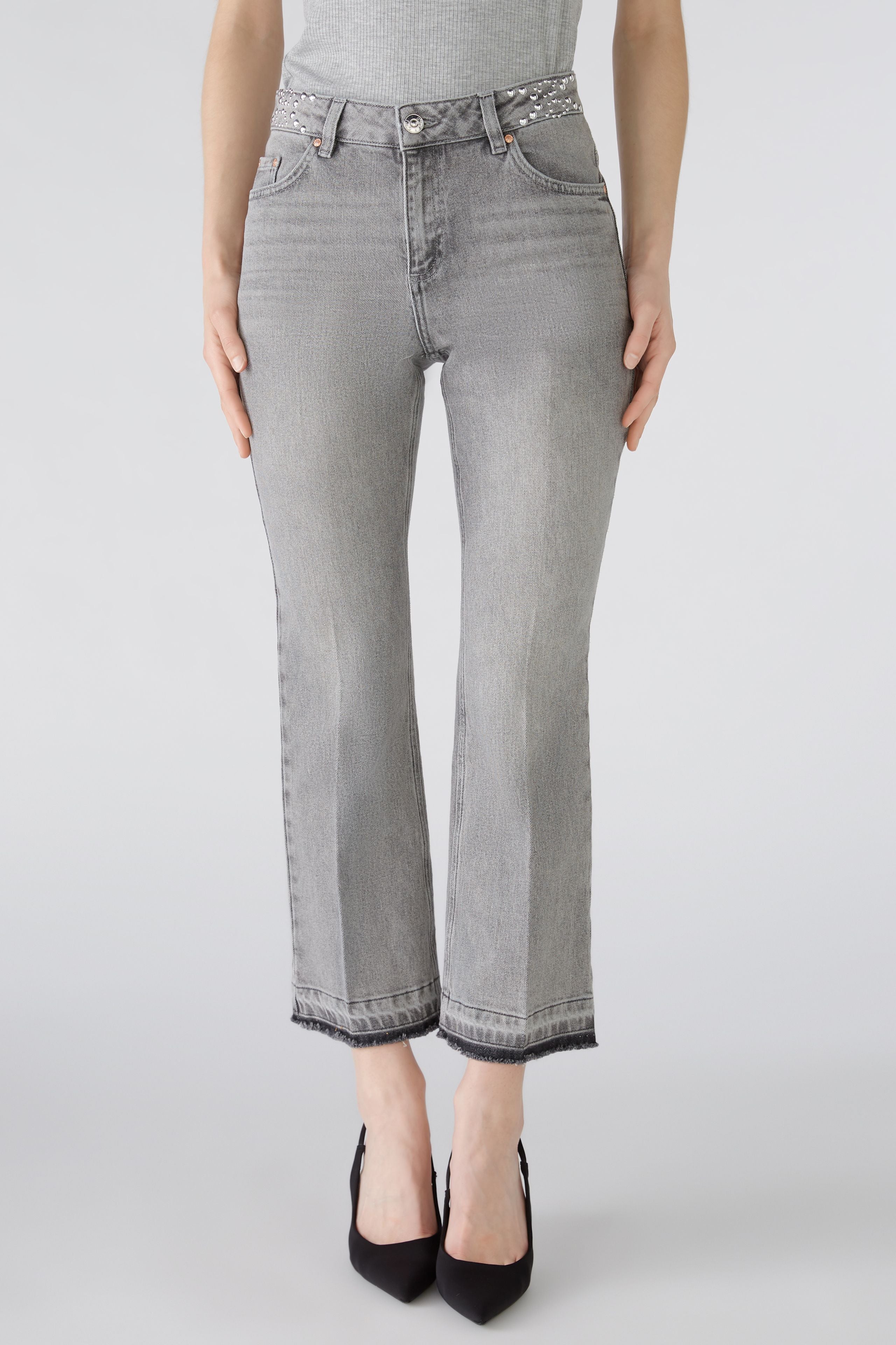 OUI GREY KICK END JEANS 89314 224