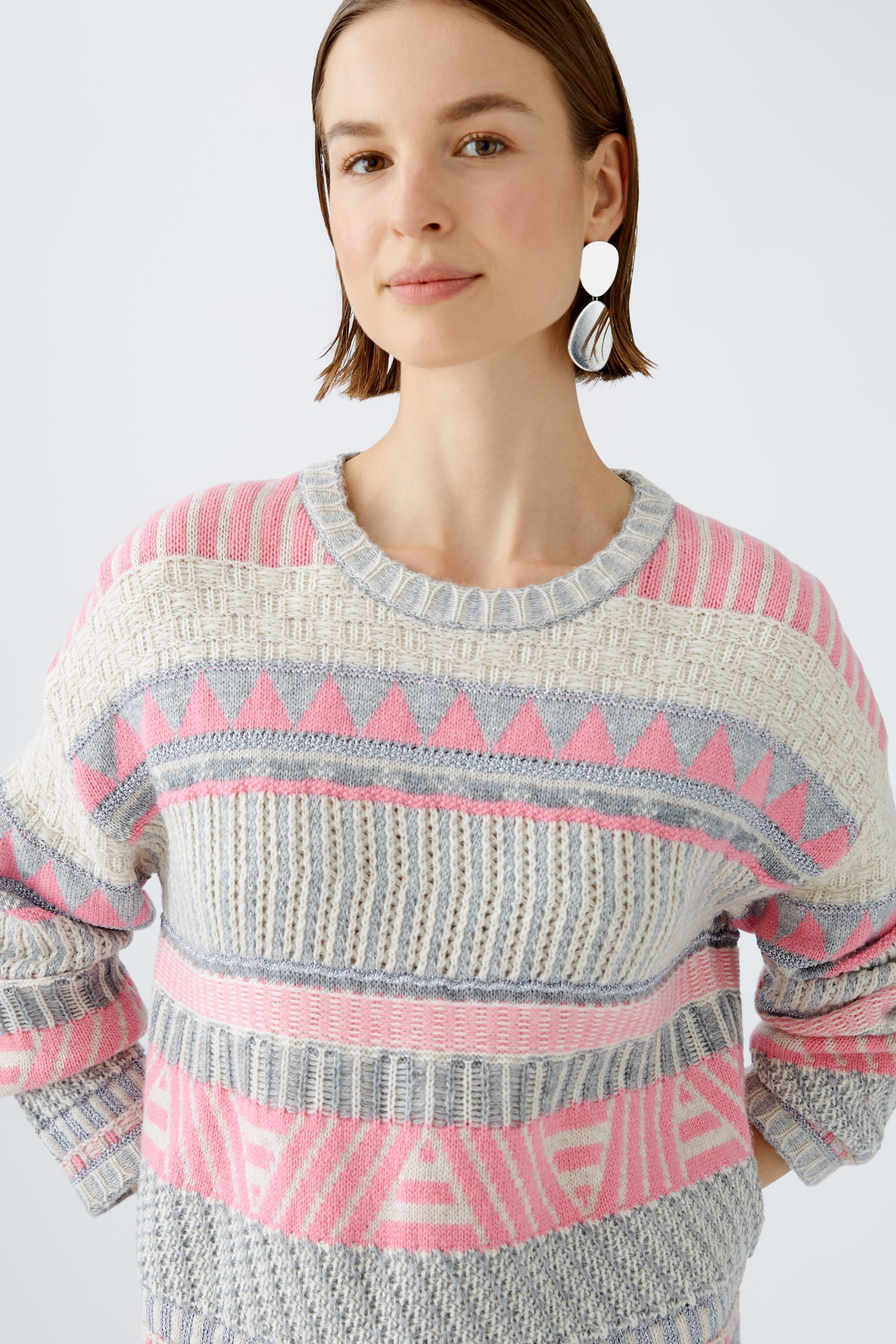 MACBEES OUI PINK LUREX JUMPER 89590 224