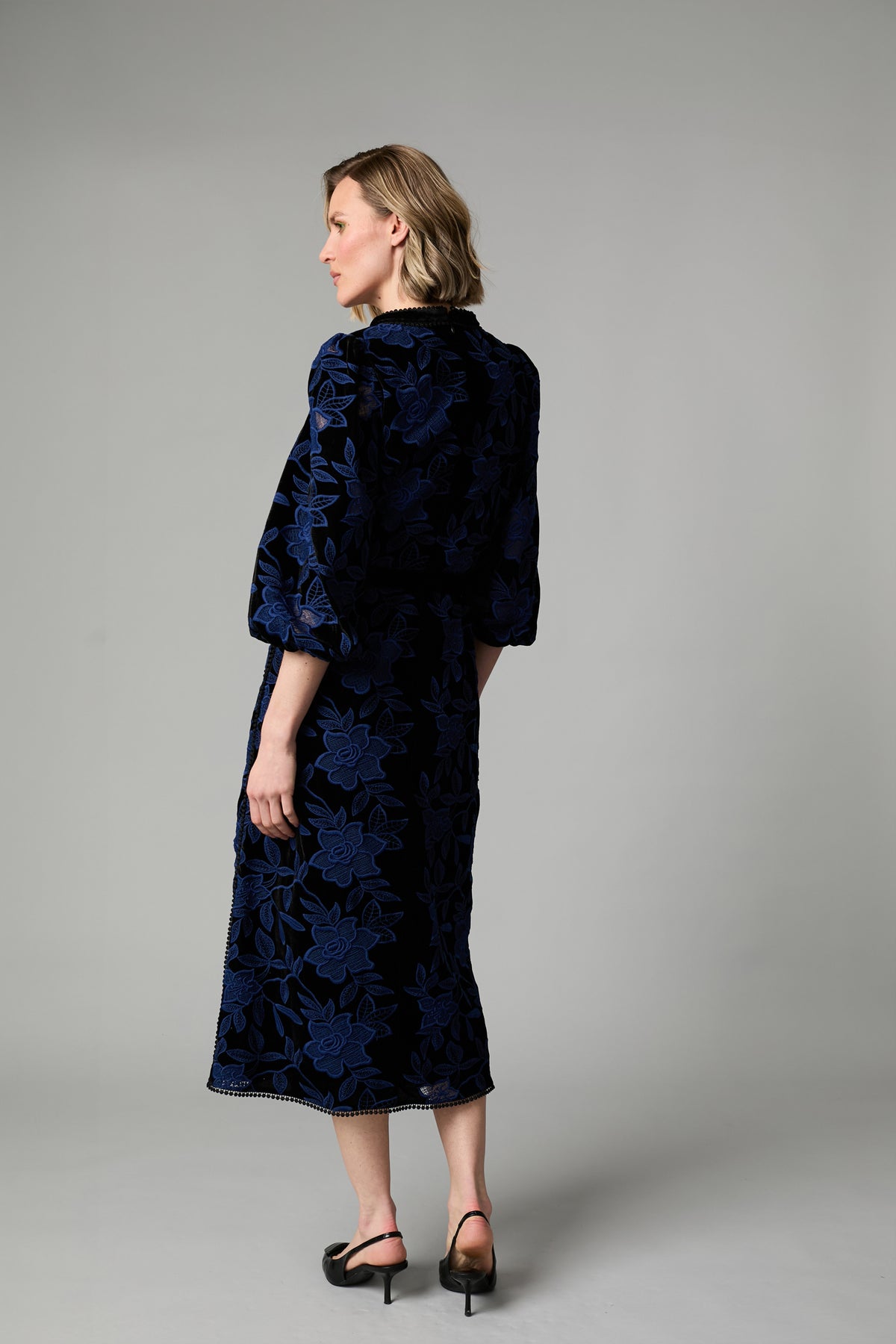 FEE G MULTI LOUISA VELVET LACE DRESS 897Y/156 226