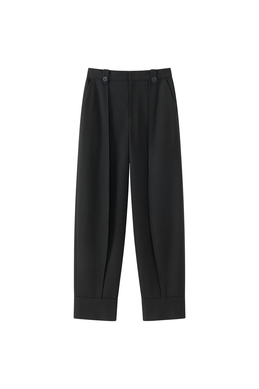 VIKTORIA CHAN COSMO BLACK CUFF END TROUSERS  225