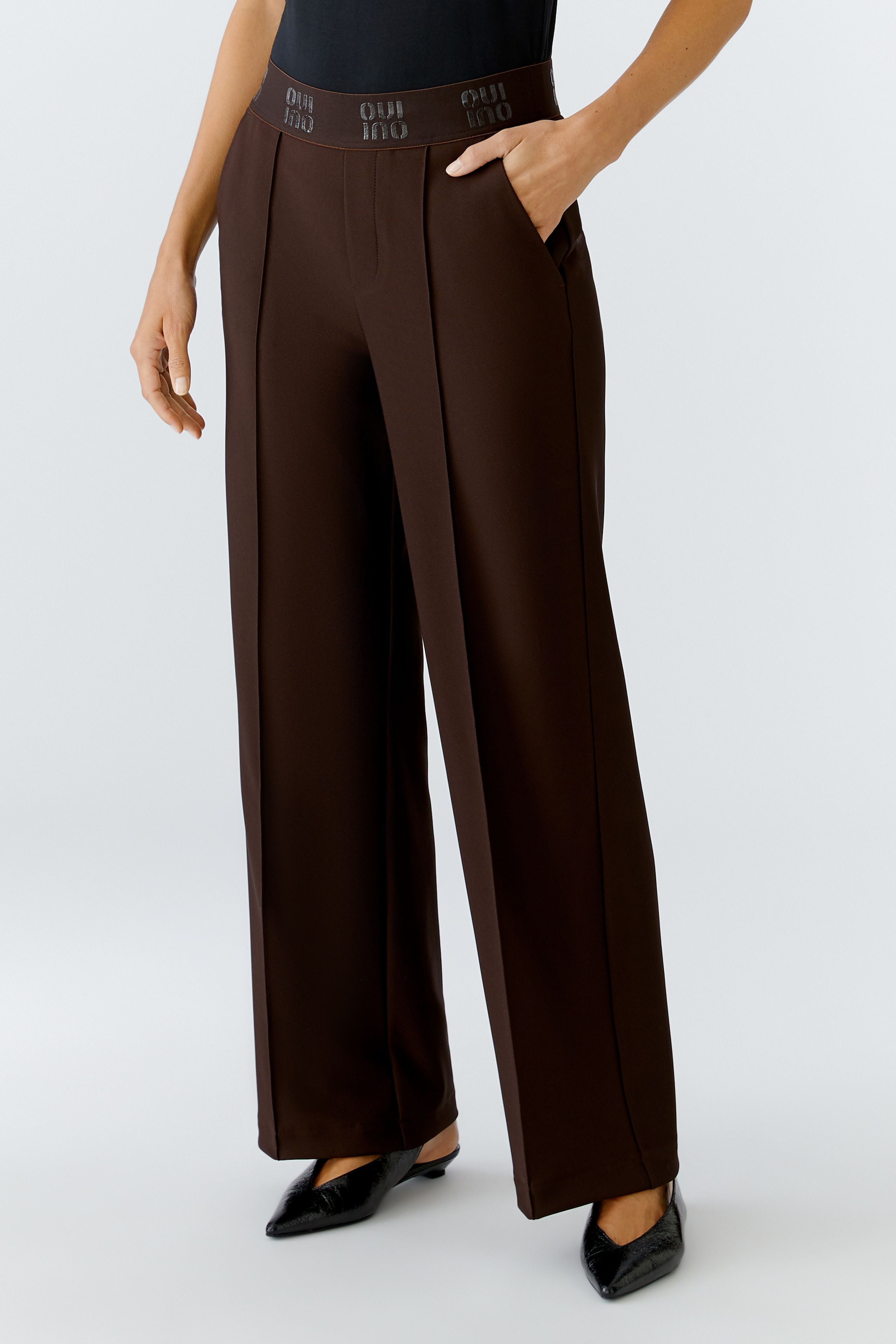 OUI BROWN TROUSERS 91737 225