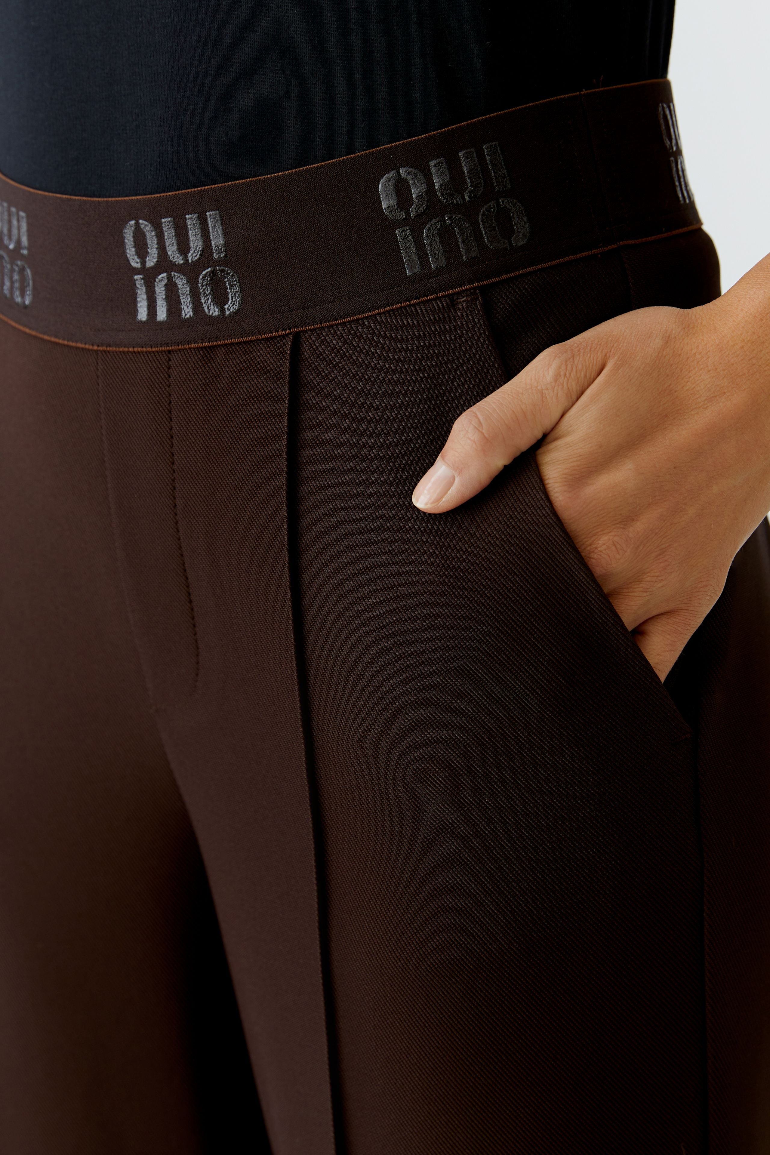 OUI BROWN TROUSERS 91737 225