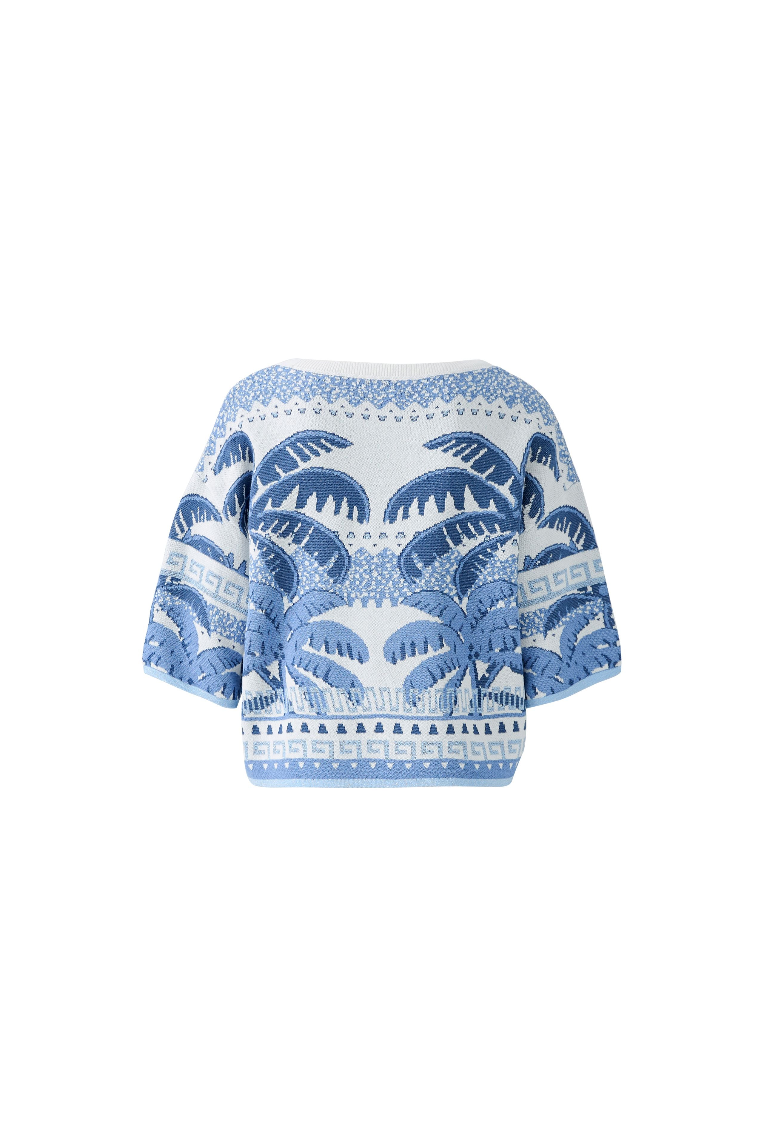 OUI MULTI BLUE KNIT TOP 93170 125