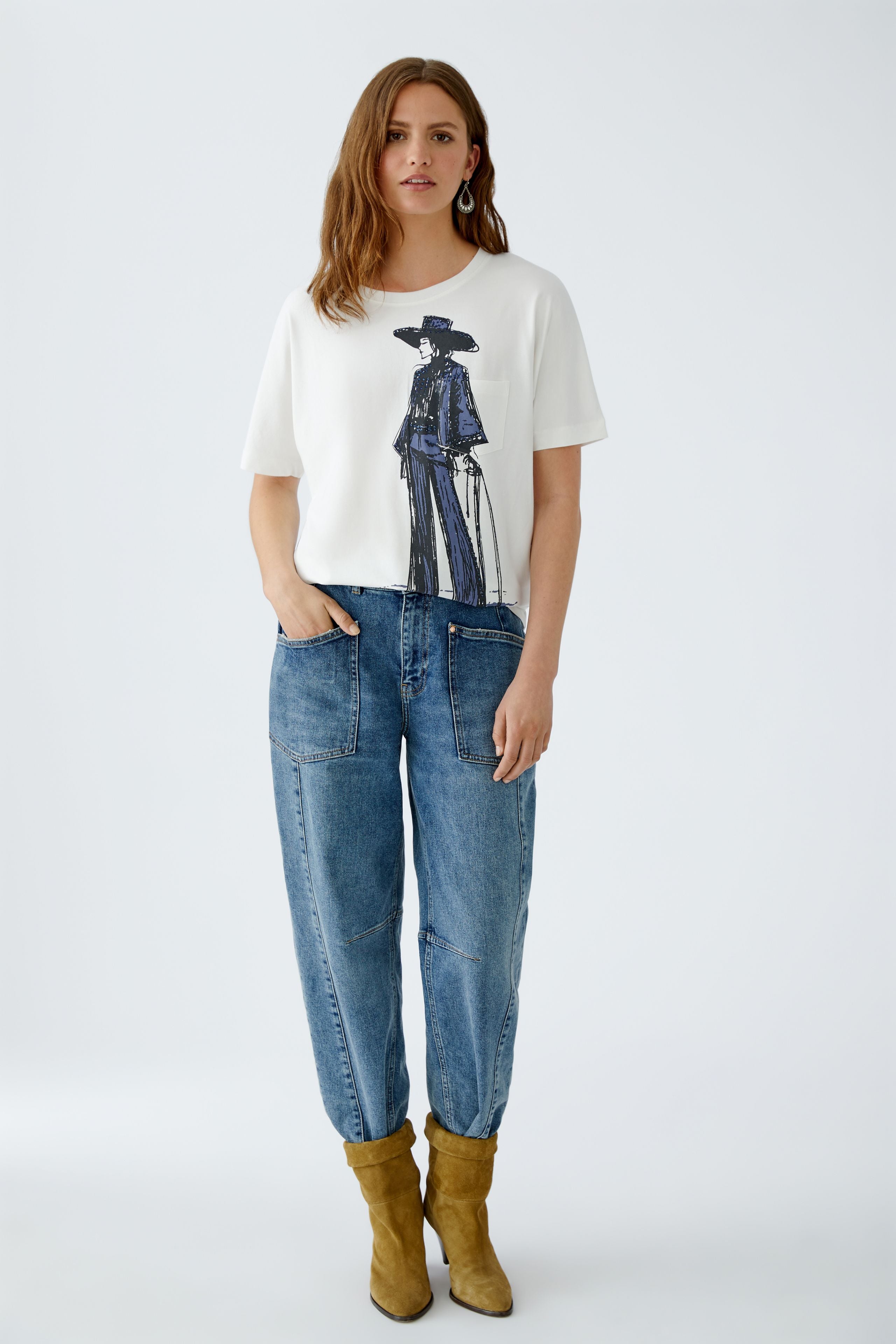 OUI PRINTED T-SHIRT 94212 225