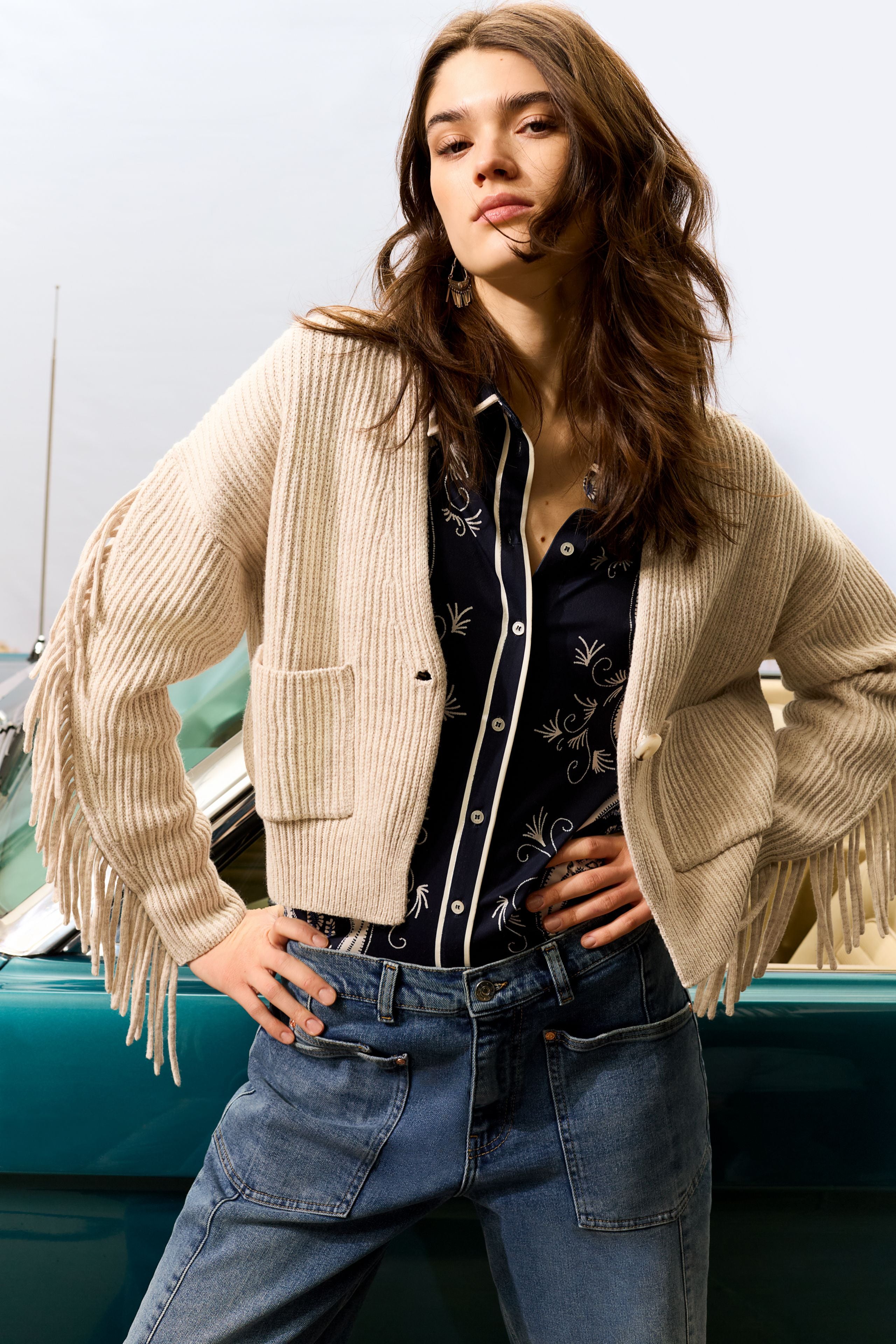 OUI BLUE BLOUSE 94228 225