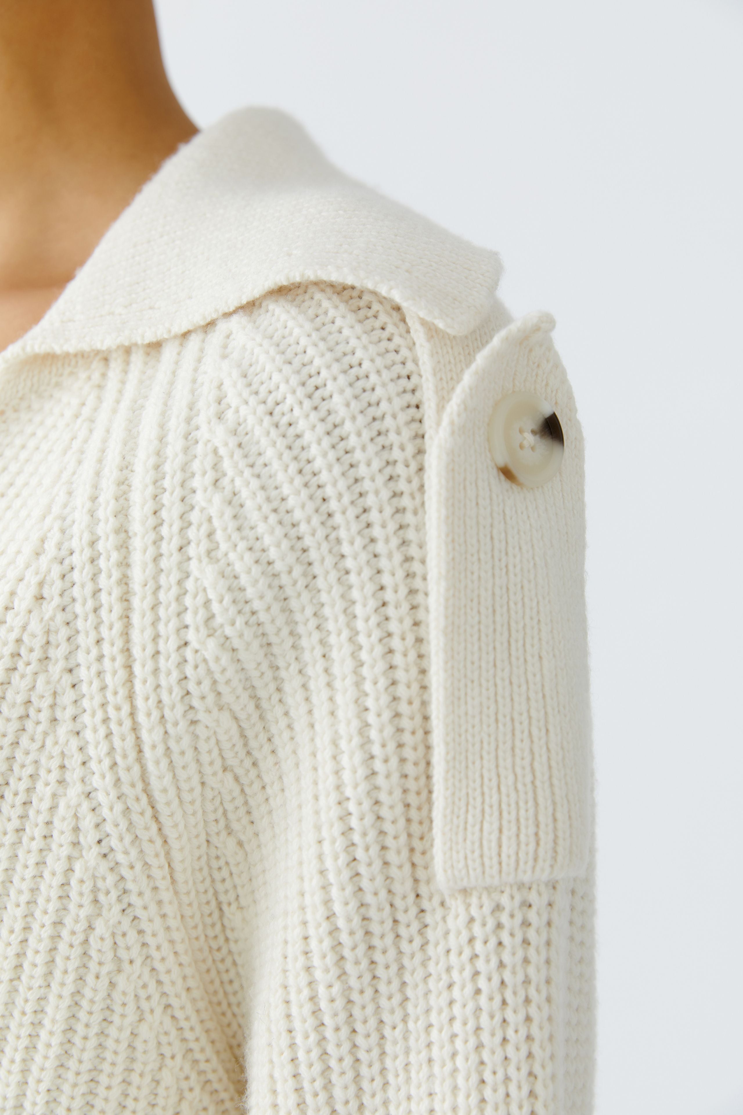 OUI CREAM KNIT CARDI 94310 225