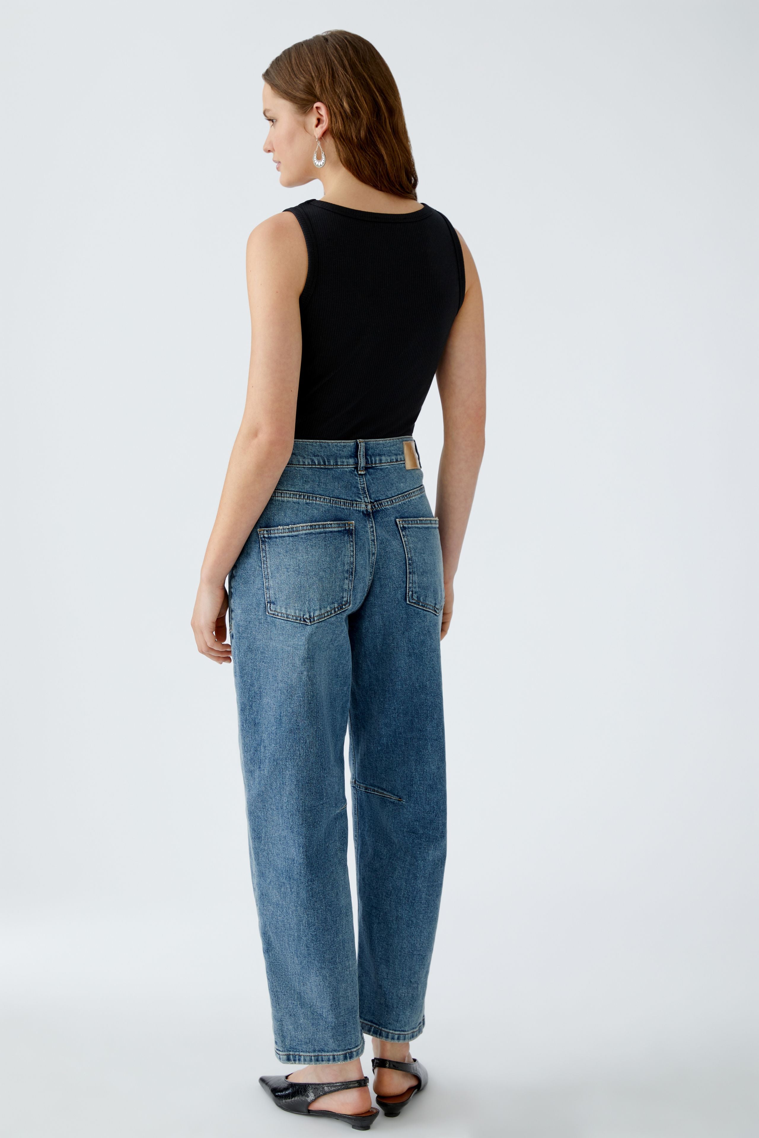 OUI BLUE BARREL LEG JEANS 94340 225