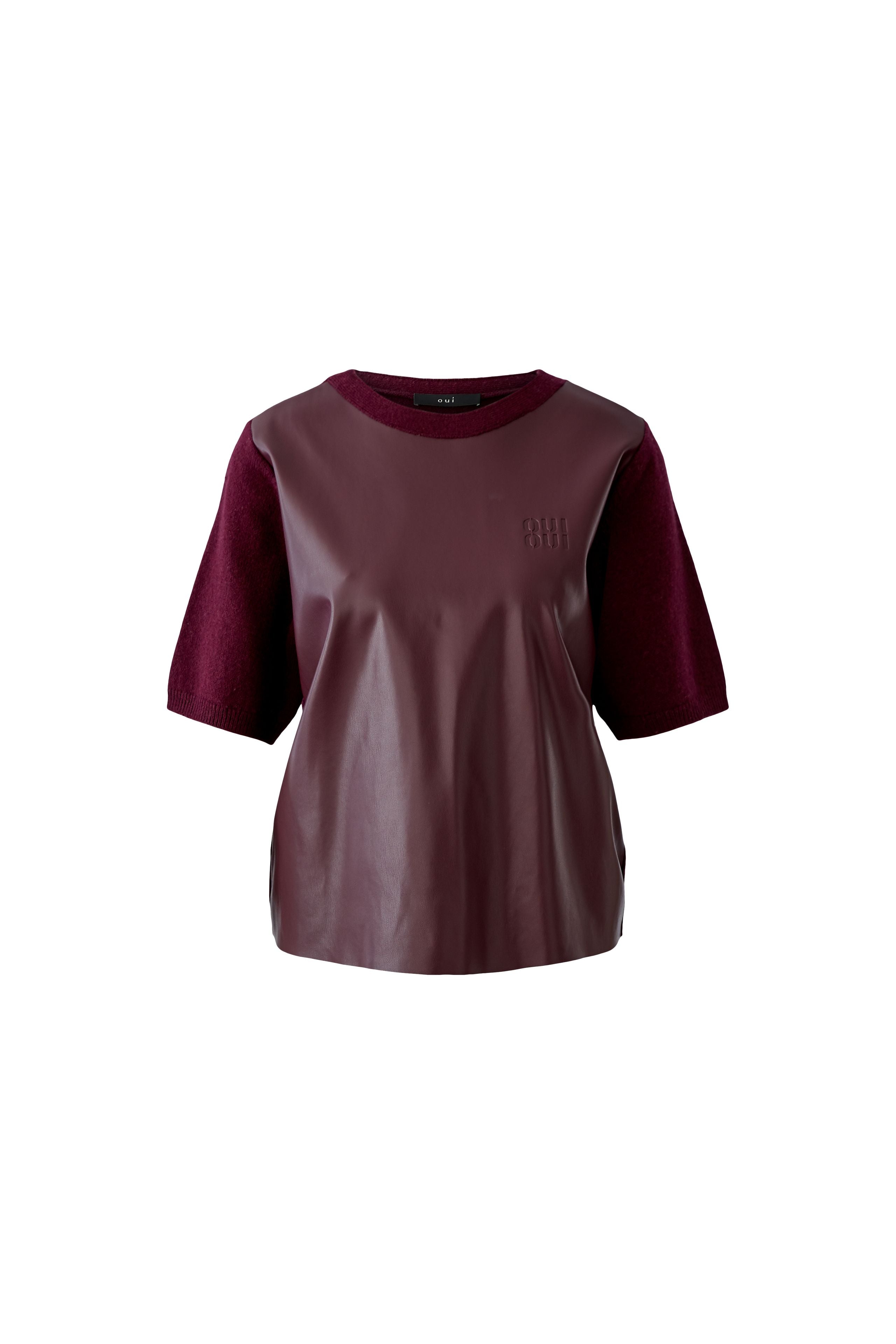 OUI BERRY PLEATHER TOP 94602 225