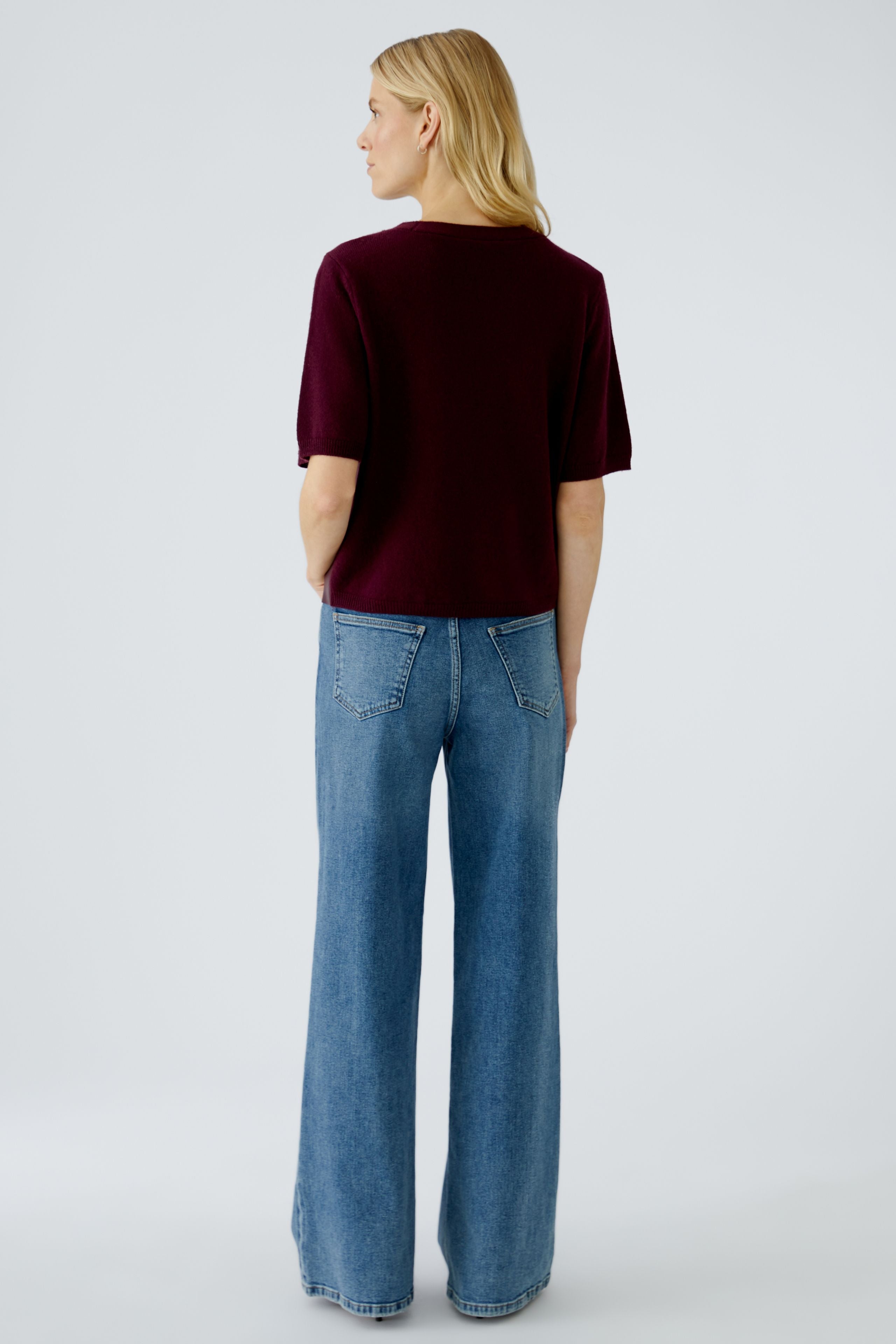 OUI BERRY PLEATHER TOP 94602 225