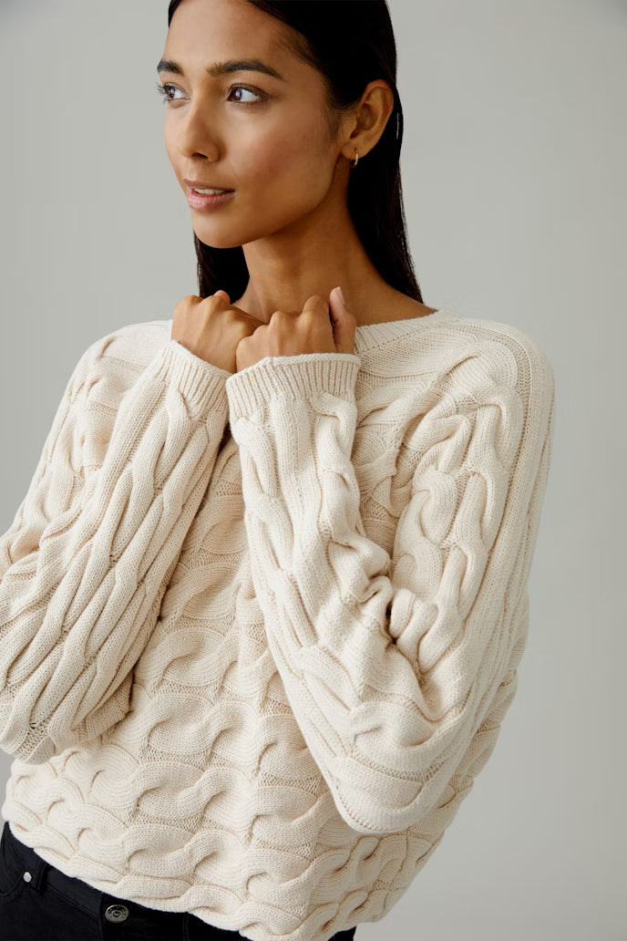 OUI CREAM KNIT JUMPER 94609 225