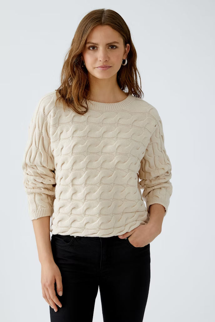 OUI CREAM KNIT JUMPER 94609 225